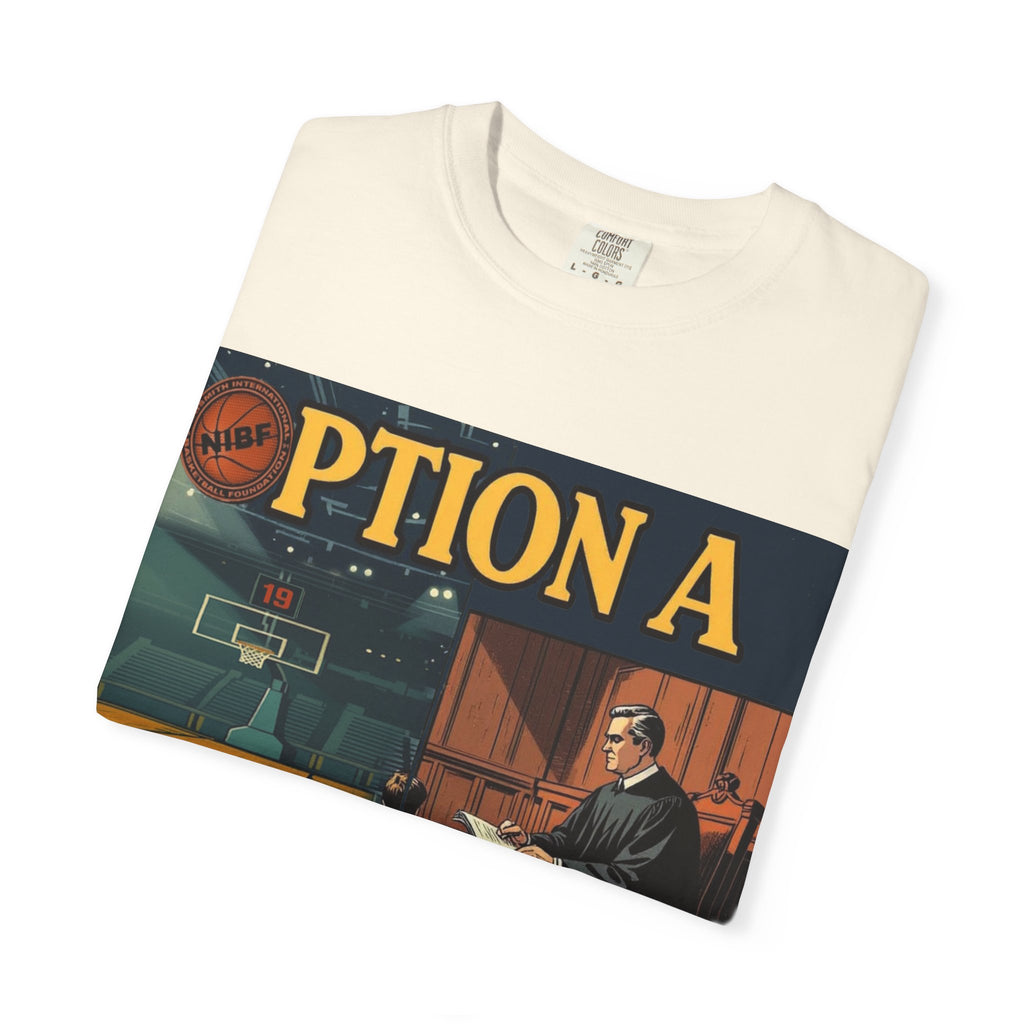 Vintage Basketball Court Judge Illustration T-shirt | Courtroom Youth Punishment Art