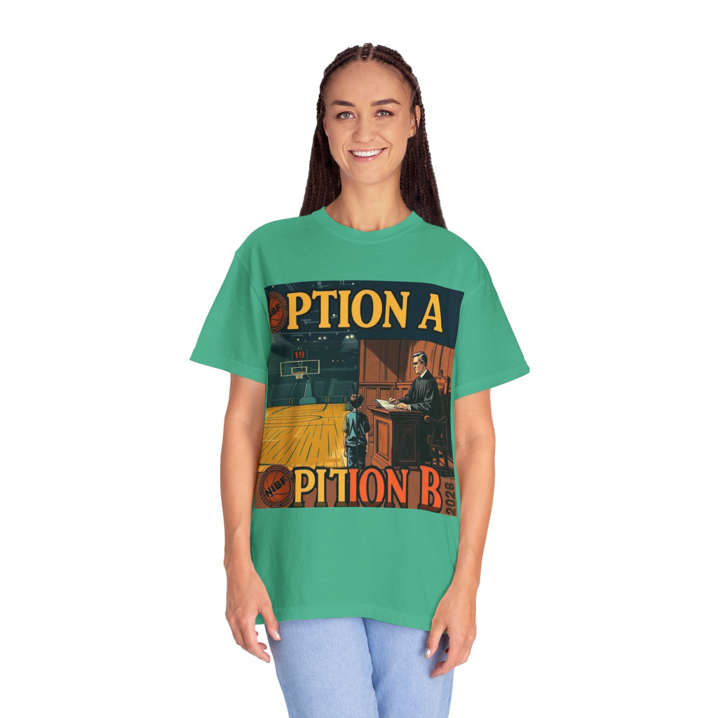 Vintage Basketball Court Judge Illustration T-shirt | Courtroom Youth Punishment Art