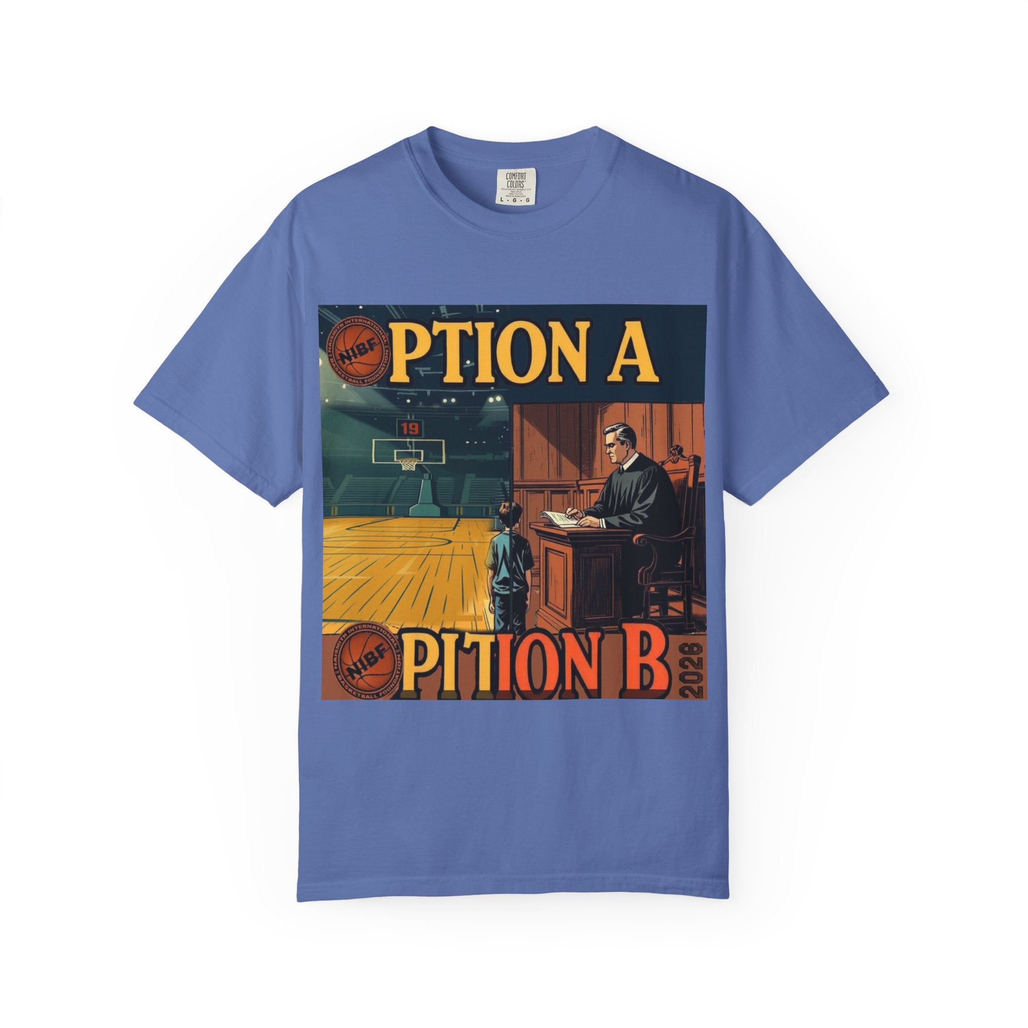 Vintage Basketball Court Judge Illustration T-shirt | Courtroom Youth Punishment Art