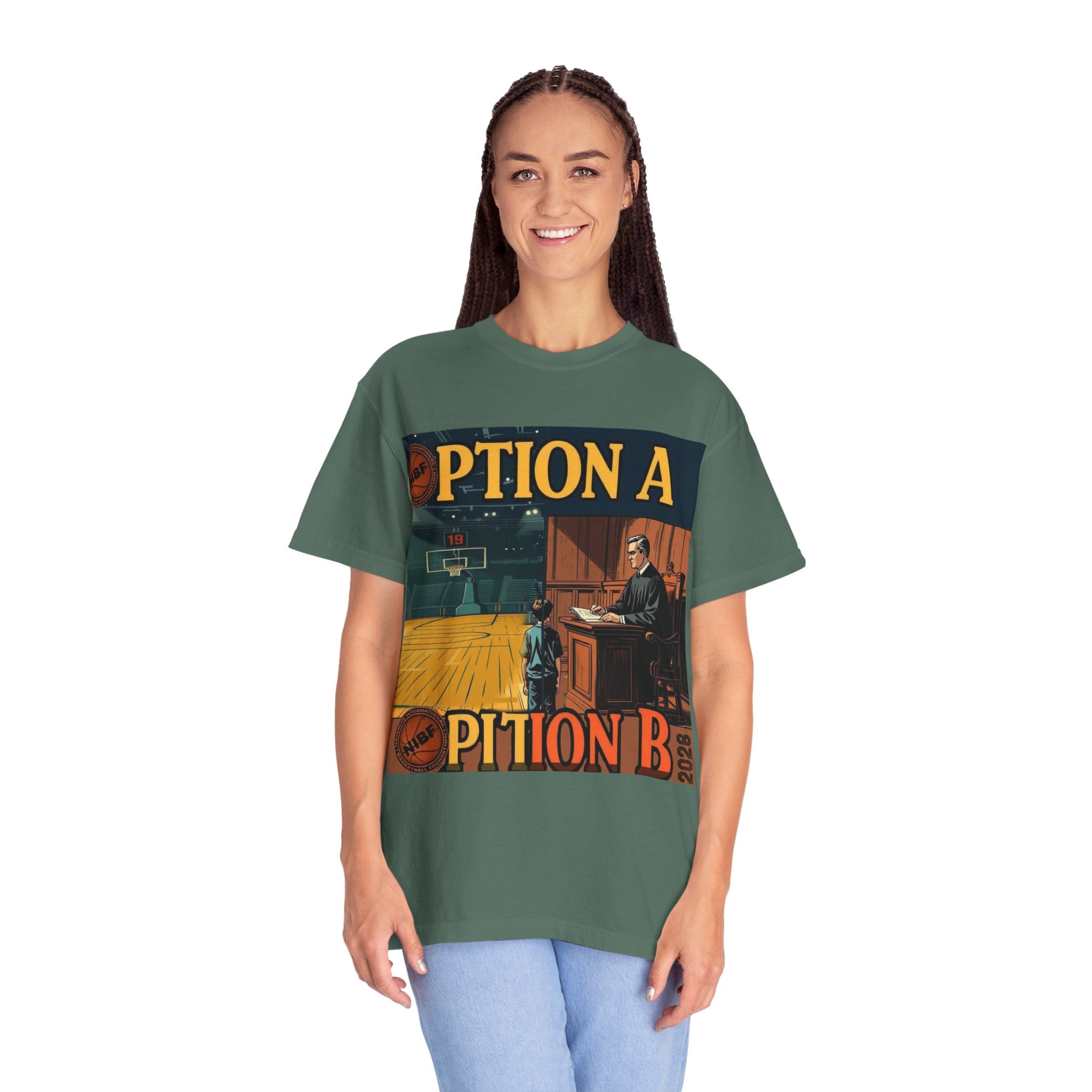 Vintage Basketball Court Judge Illustration T-shirt | Courtroom Youth Punishment Art