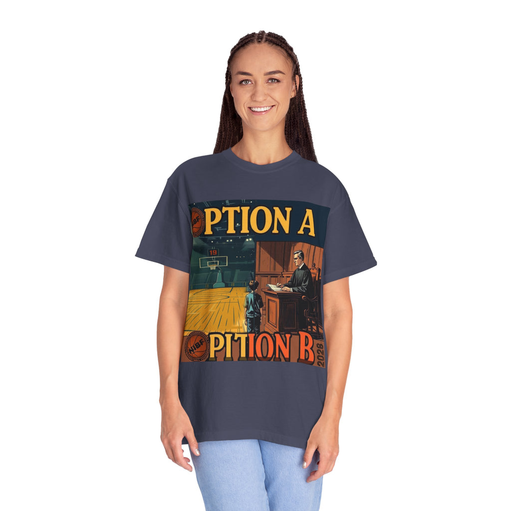 Vintage Basketball Court Judge Illustration T-shirt | Courtroom Youth Punishment Art