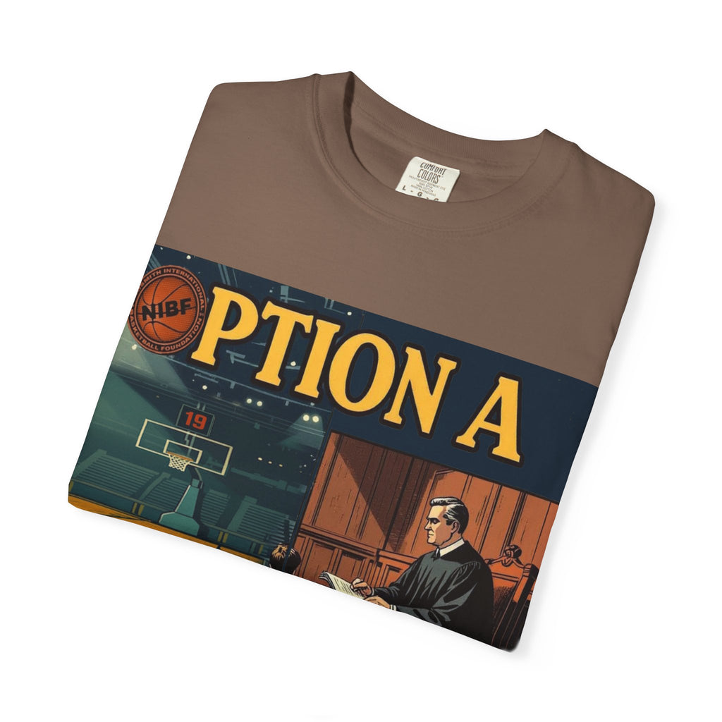 Vintage Basketball Court Judge Illustration T-shirt | Courtroom Youth Punishment Art