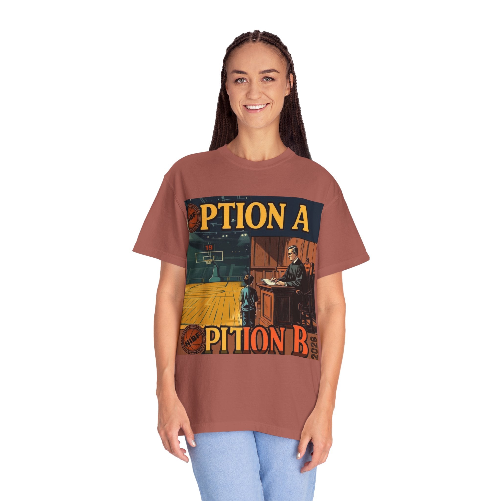 Vintage Basketball Court Judge Illustration T-shirt | Courtroom Youth Punishment Art