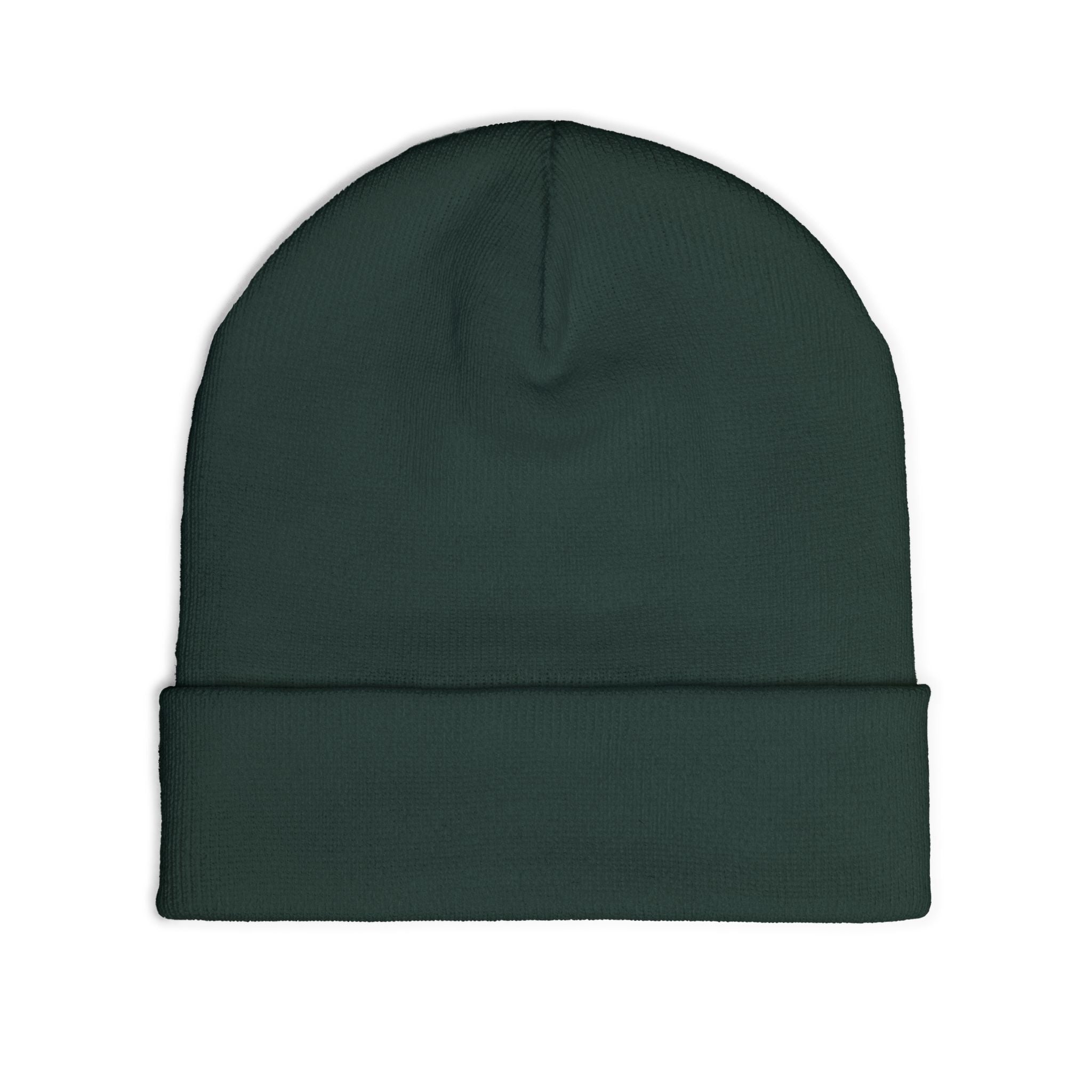 Option A Embroidered Knit Beanie — Cozy Winter Hat with Bold Patch