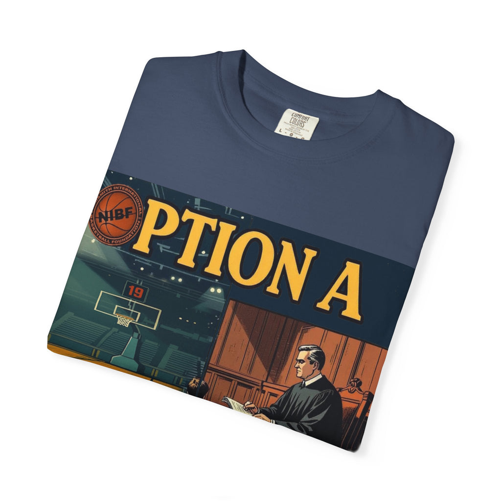 Vintage Basketball Court Judge Illustration T-shirt | Courtroom Youth Punishment Art