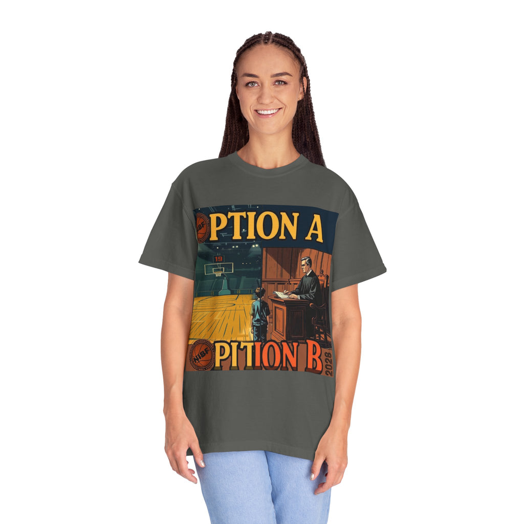 Vintage Basketball Court Judge Illustration T-shirt | Courtroom Youth Punishment Art