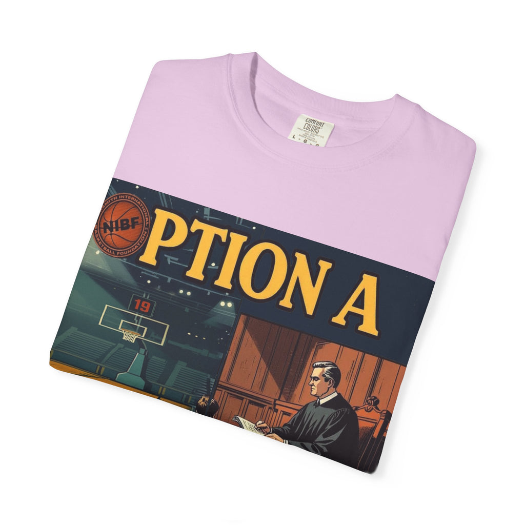 Vintage Basketball Court Judge Illustration T-shirt | Courtroom Youth Punishment Art