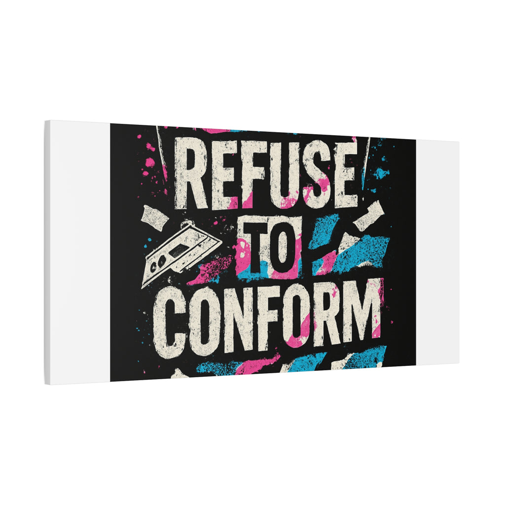 Refuse to Conform Canvas Wall Art — Urban Graffiti Motivational Print