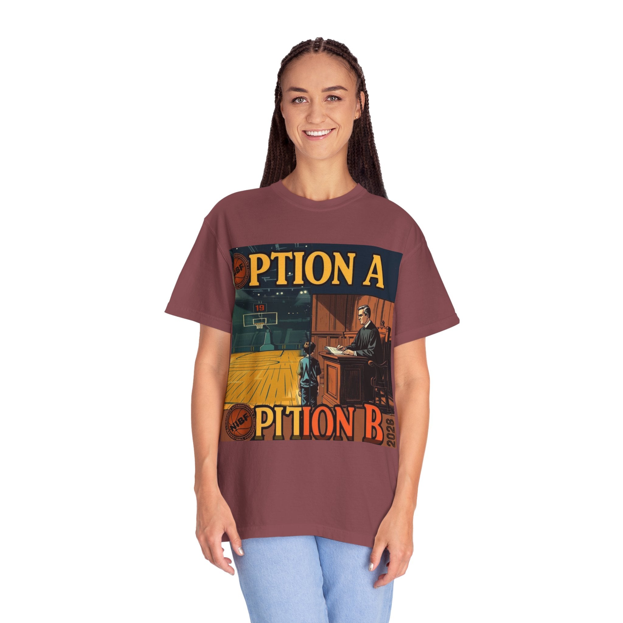 Vintage Basketball Court Judge Illustration T-shirt | Courtroom Youth Punishment Art