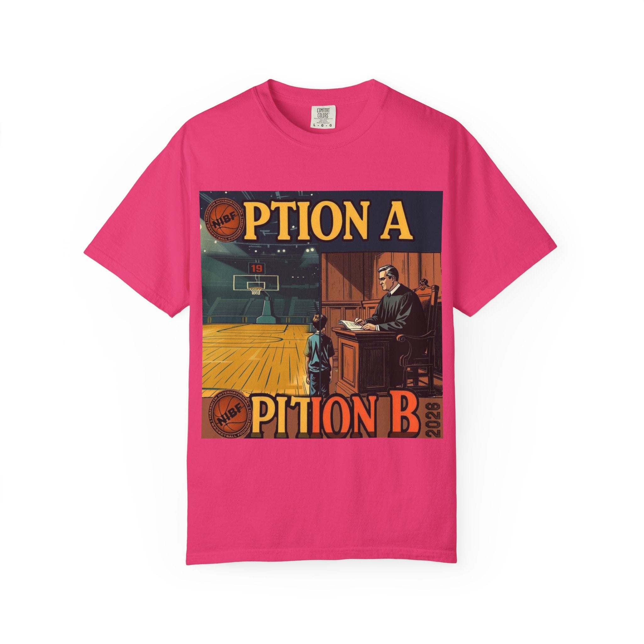 Vintage Basketball Court Judge Illustration T-shirt | Courtroom Youth Punishment Art