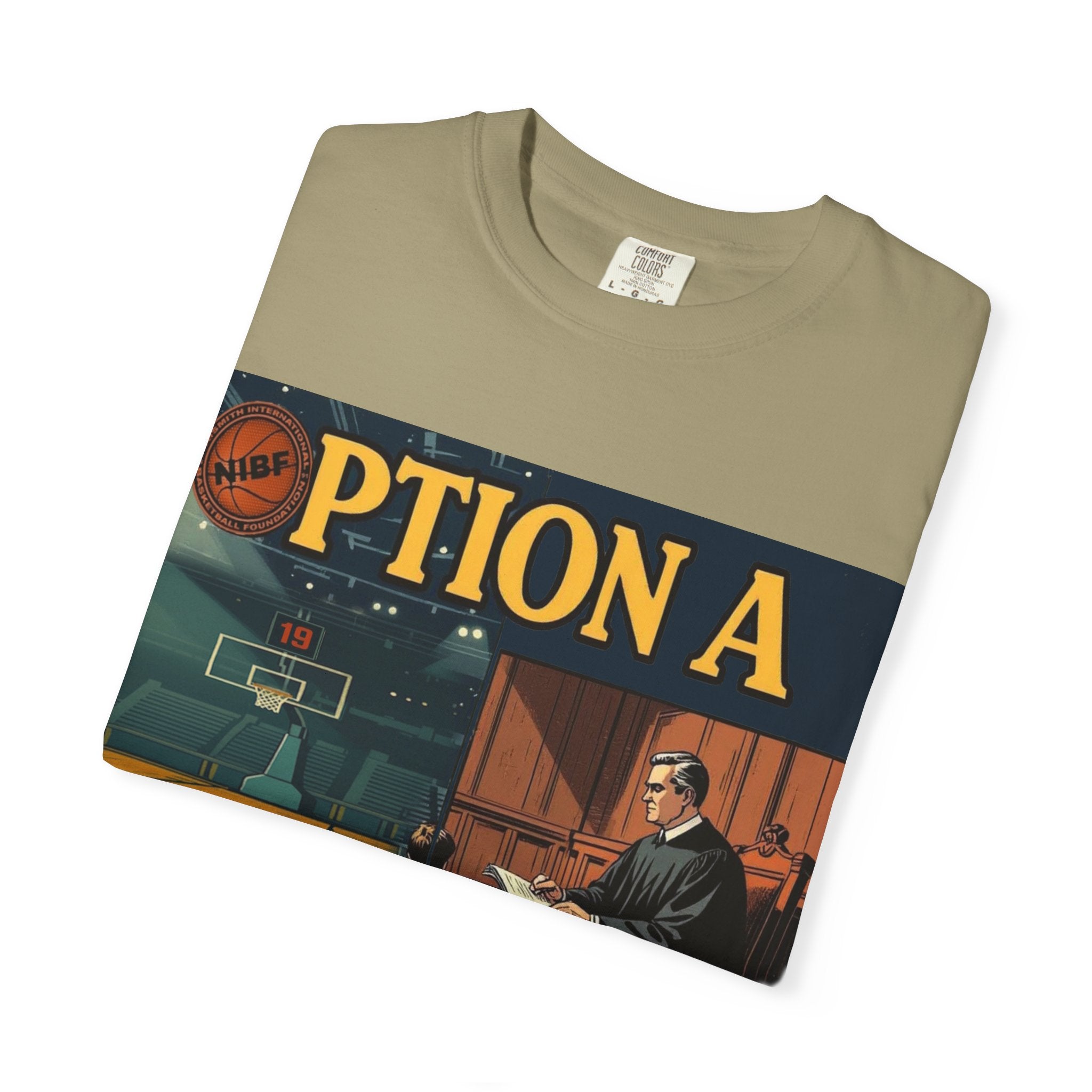 Vintage Basketball Court Judge Illustration T-shirt | Courtroom Youth Punishment Art