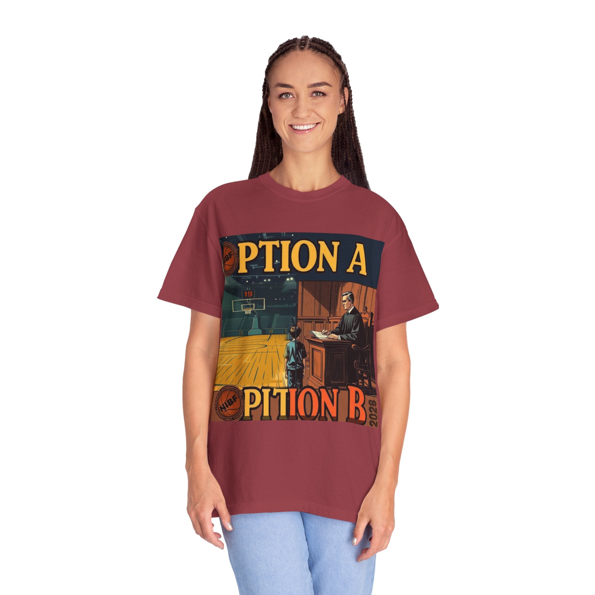 Vintage Basketball Court Judge Illustration T-shirt | Courtroom Youth Punishment Art