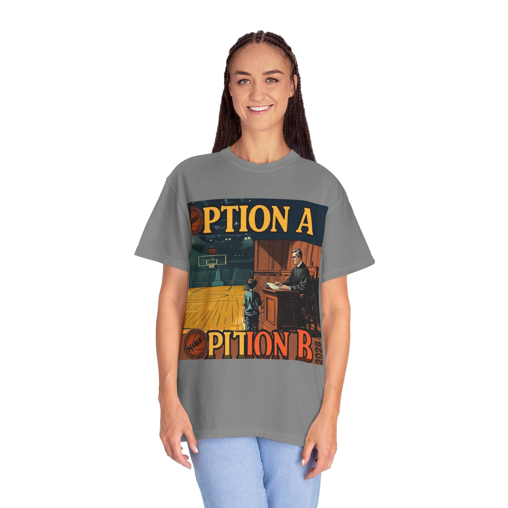 Vintage Basketball Court Judge Illustration T-shirt | Courtroom Youth Punishment Art