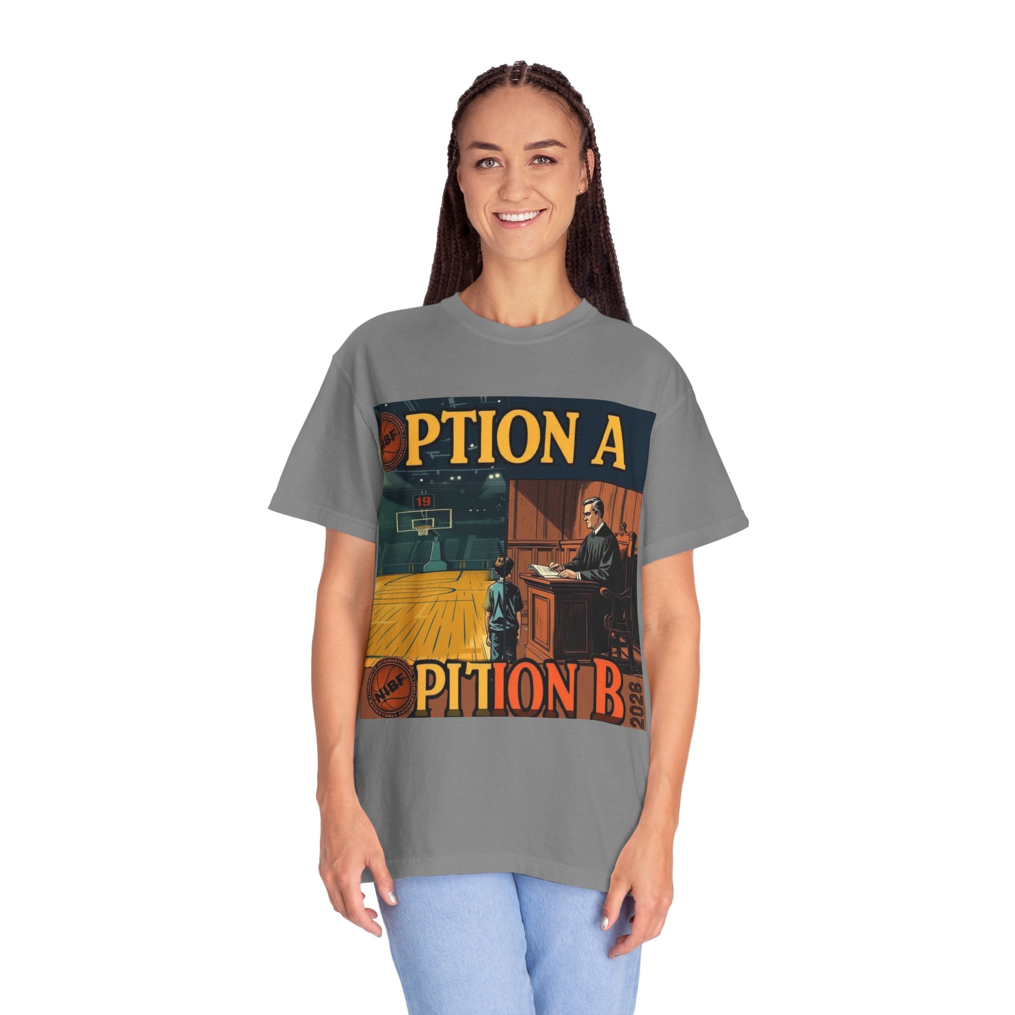 Vintage Basketball Court Judge Illustration T-shirt | Courtroom Youth Punishment Art