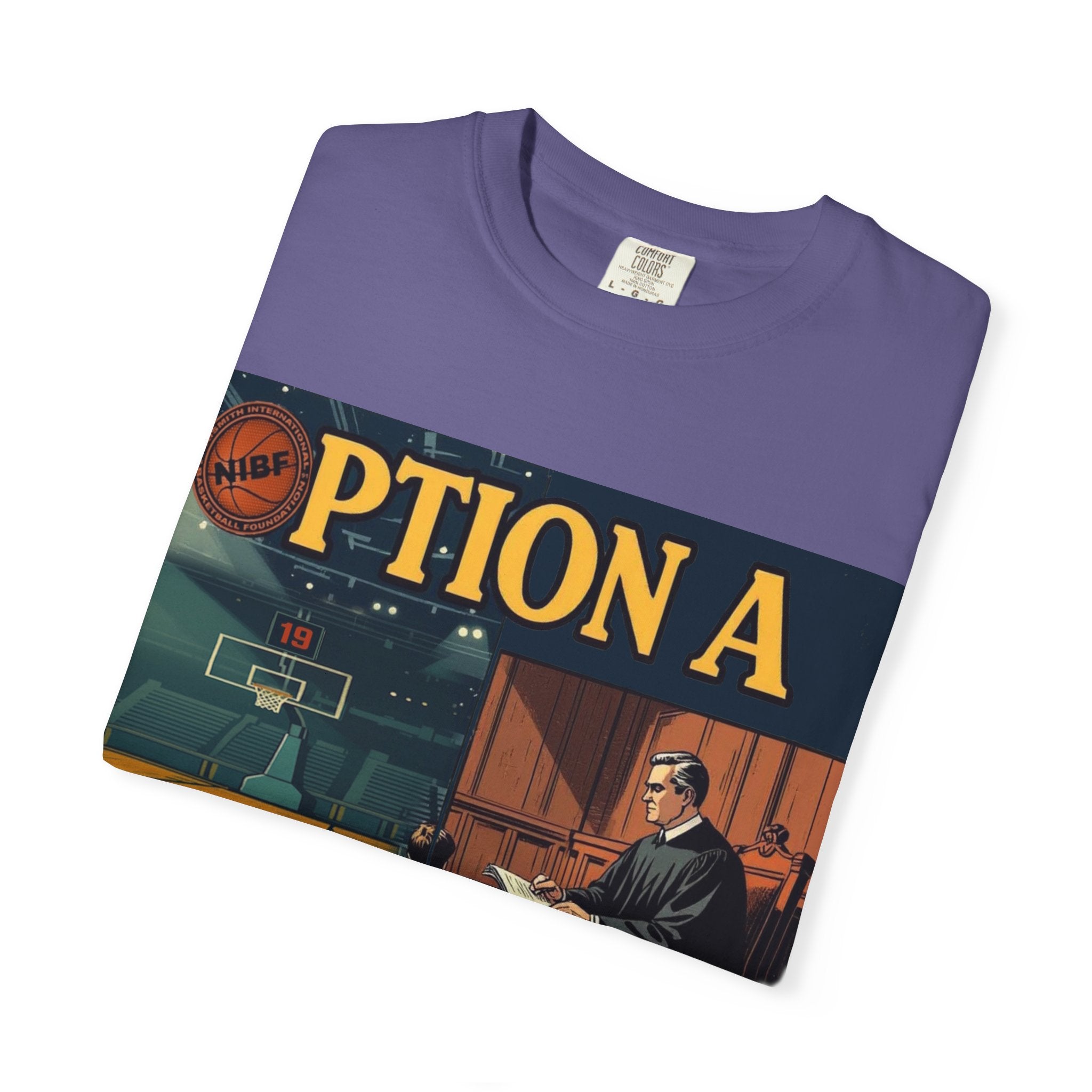 Vintage Basketball Court Judge Illustration T-shirt | Courtroom Youth Punishment Art