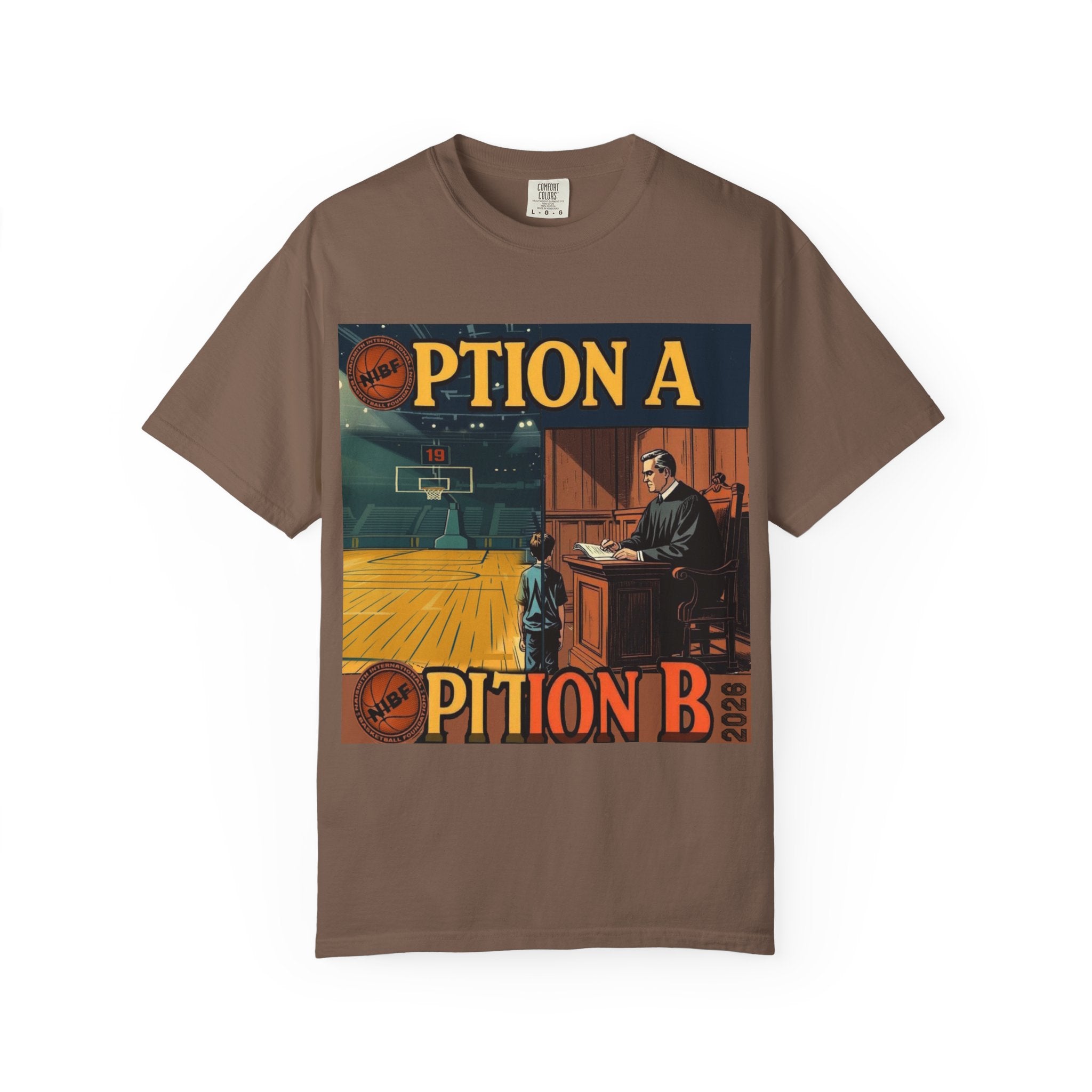 Vintage Basketball Court Judge Illustration T-shirt | Courtroom Youth Punishment Art