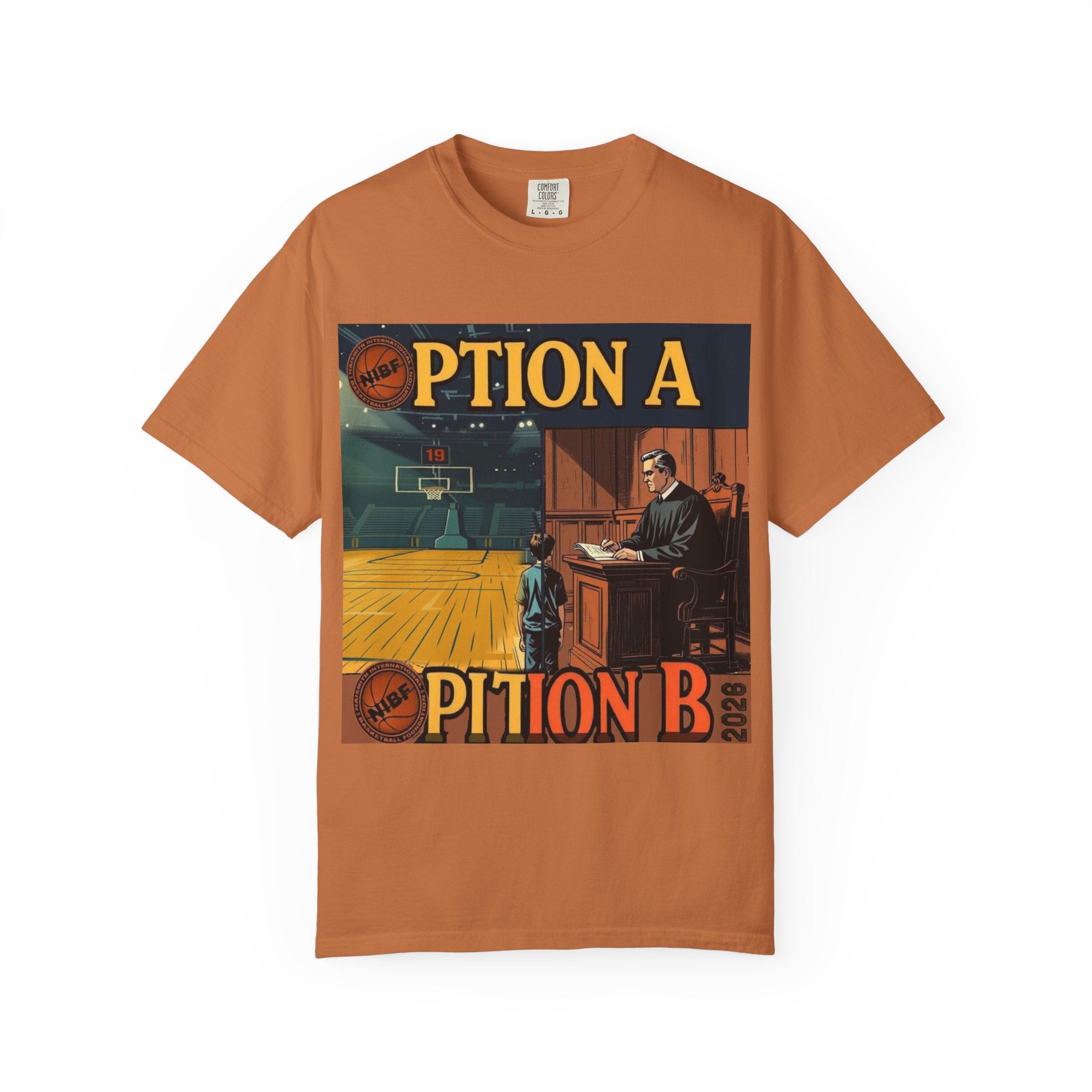 Vintage Basketball Court Judge Illustration T-shirt | Courtroom Youth Punishment Art