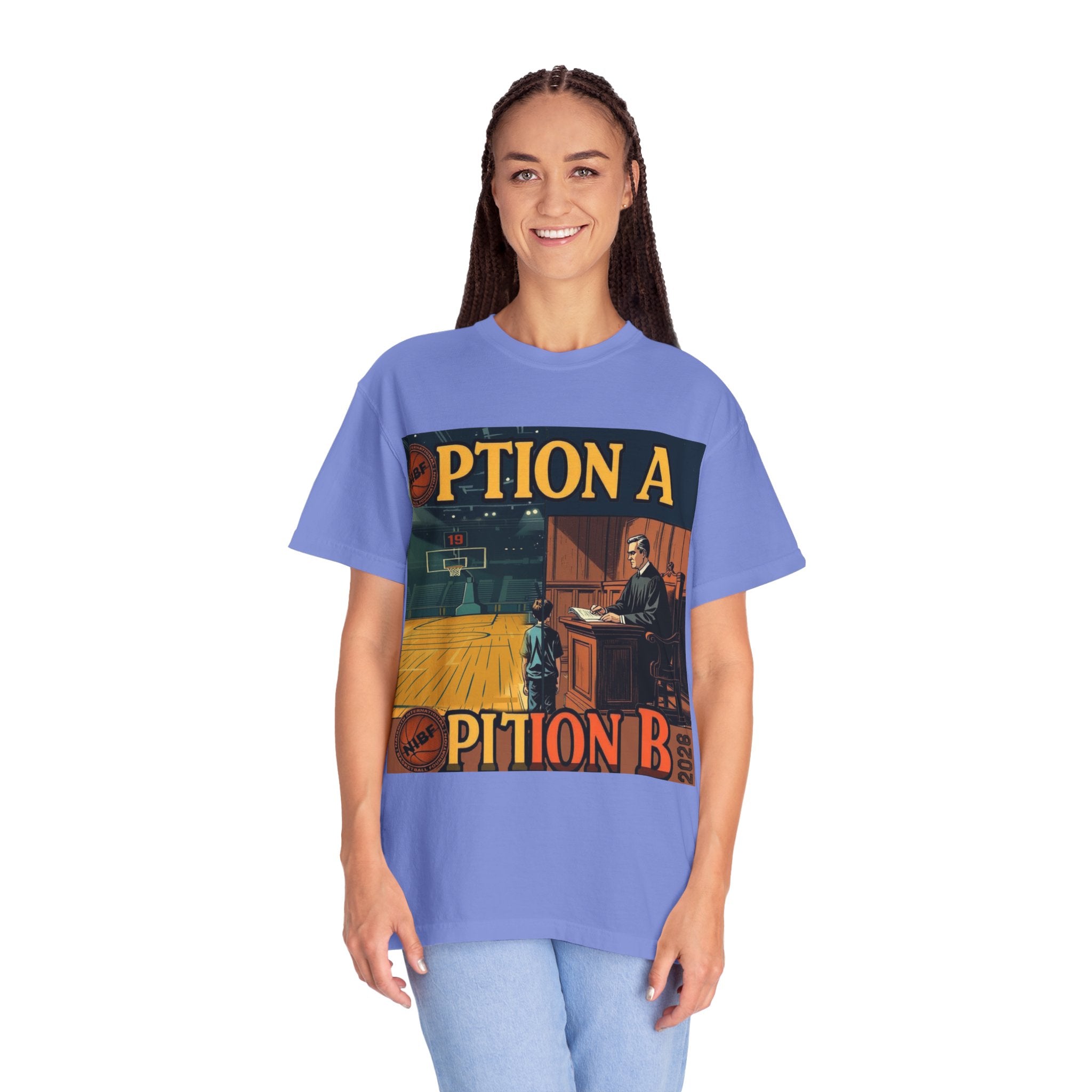 Vintage Basketball Court Judge Illustration T-shirt | Courtroom Youth Punishment Art