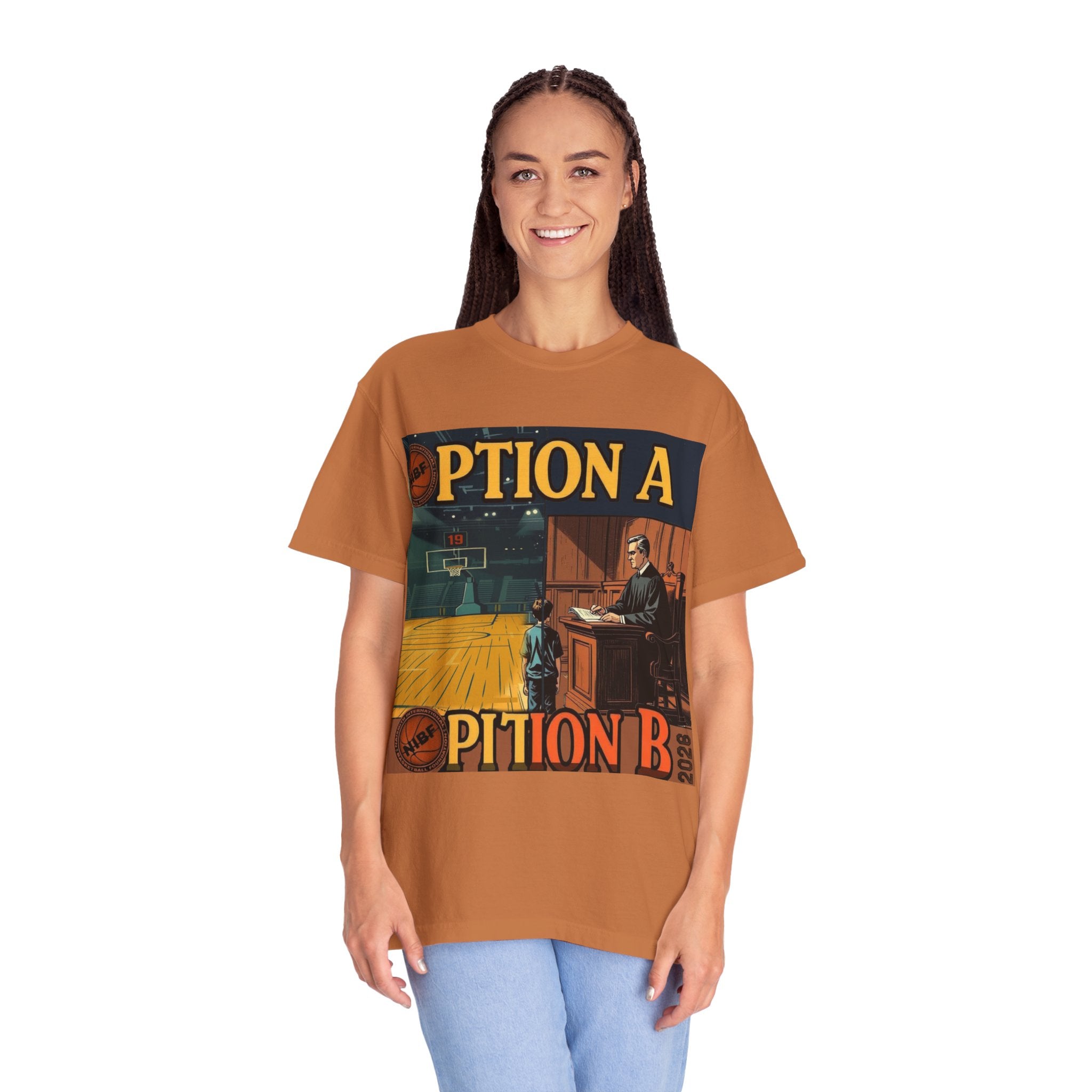 Vintage Basketball Court Judge Illustration T-shirt | Courtroom Youth Punishment Art