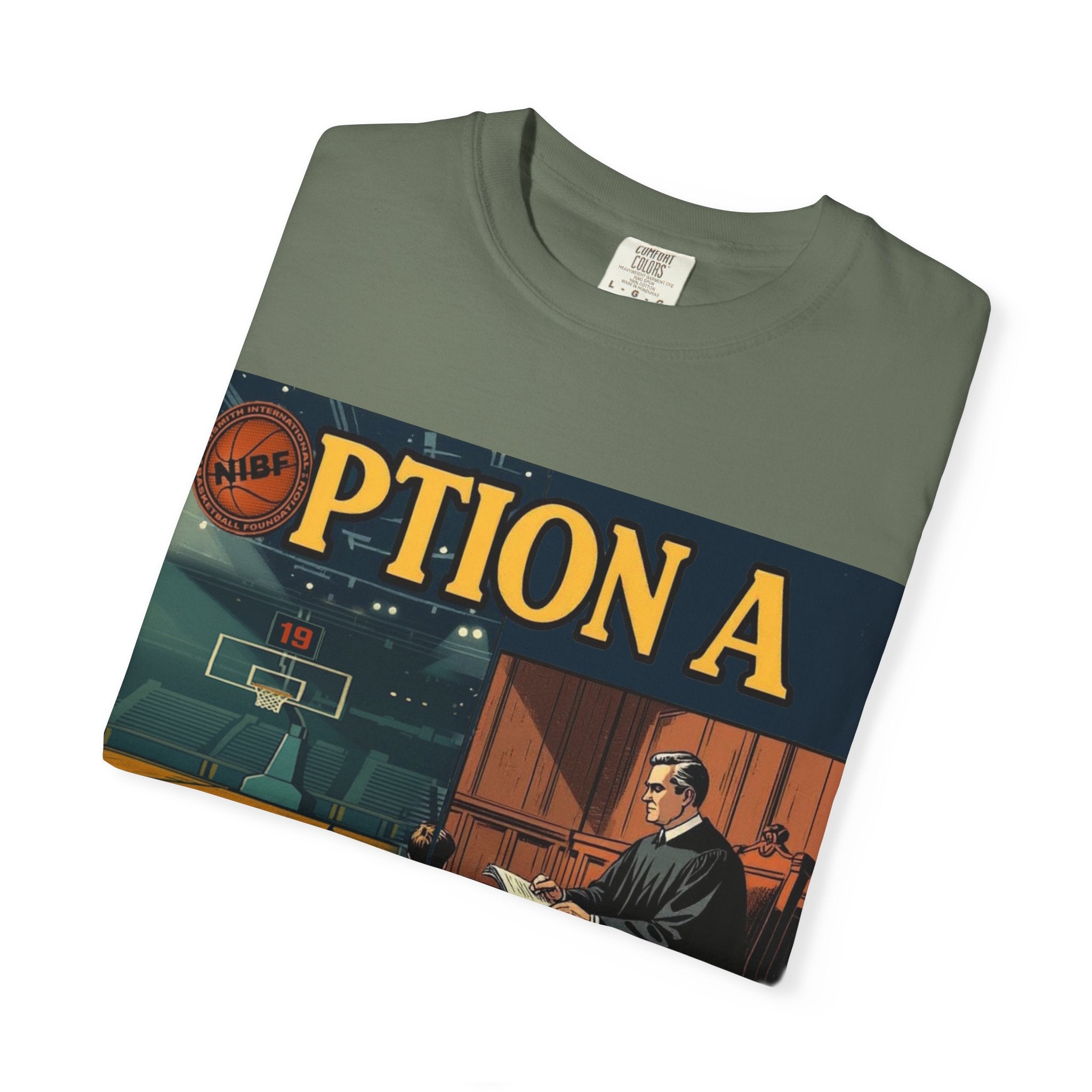 Vintage Basketball Court Judge Illustration T-shirt | Courtroom Youth Punishment Art