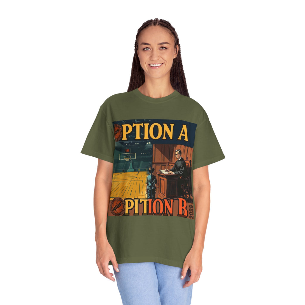 Vintage Basketball Court Judge Illustration T-shirt | Courtroom Youth Punishment Art