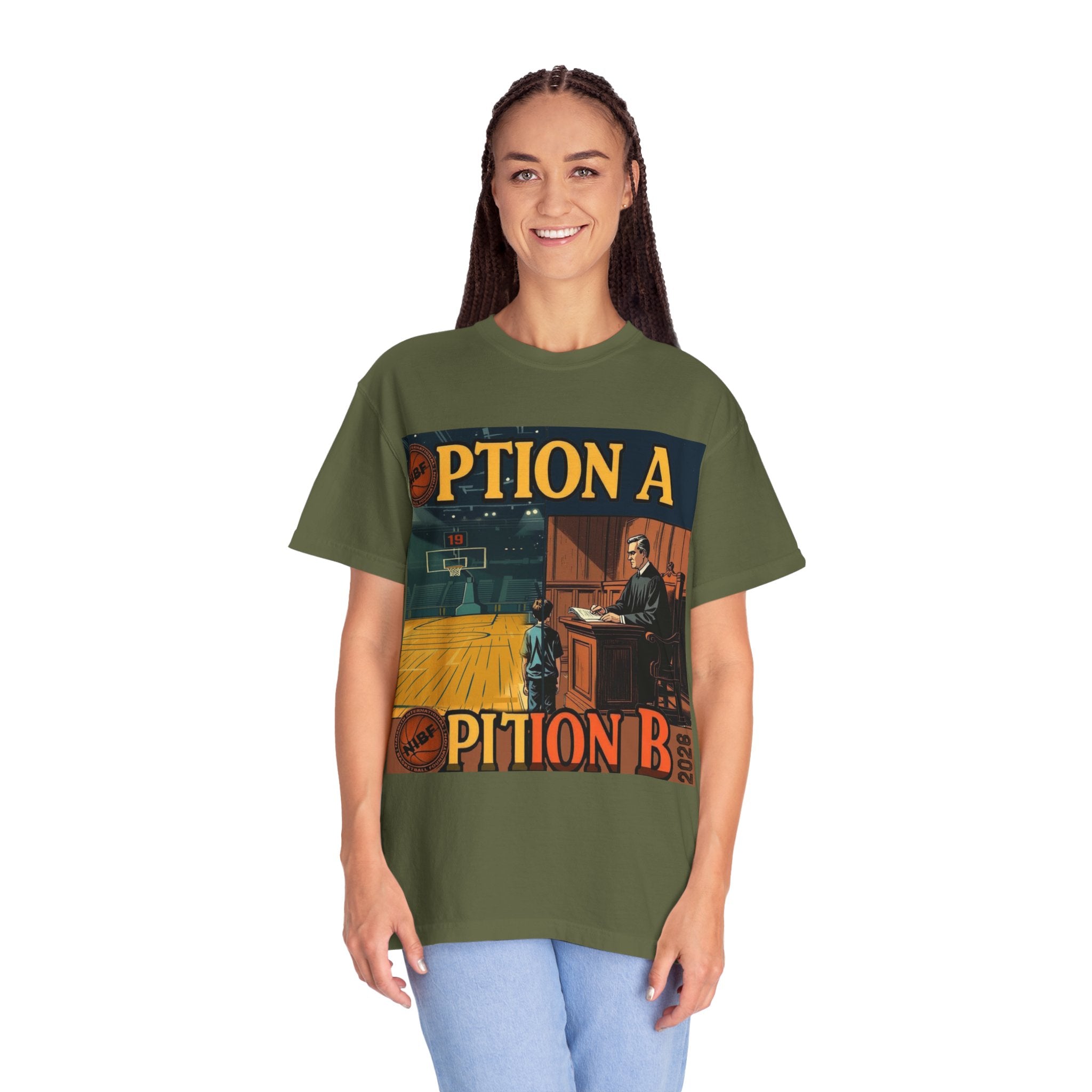 Vintage Basketball Court Judge Illustration T-shirt | Courtroom Youth Punishment Art