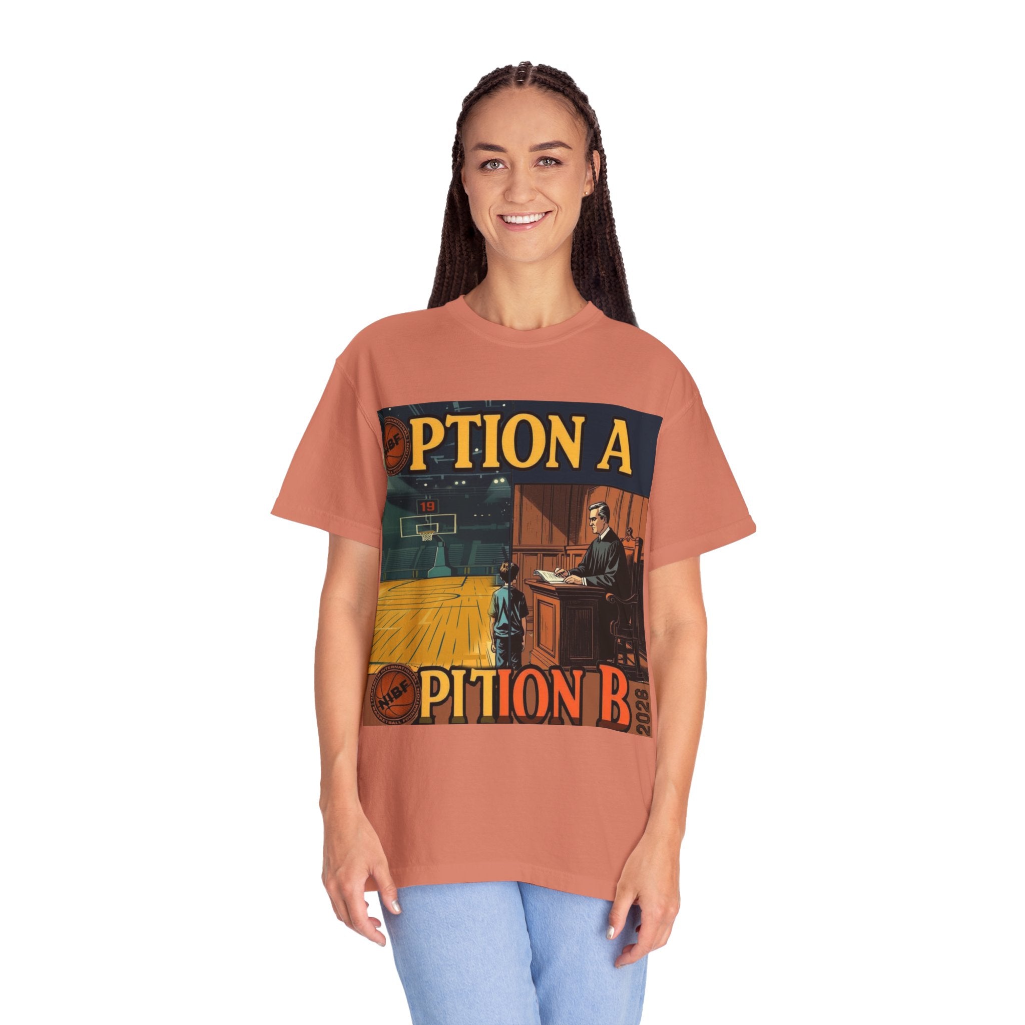 Vintage Basketball Court Judge Illustration T-shirt | Courtroom Youth Punishment Art