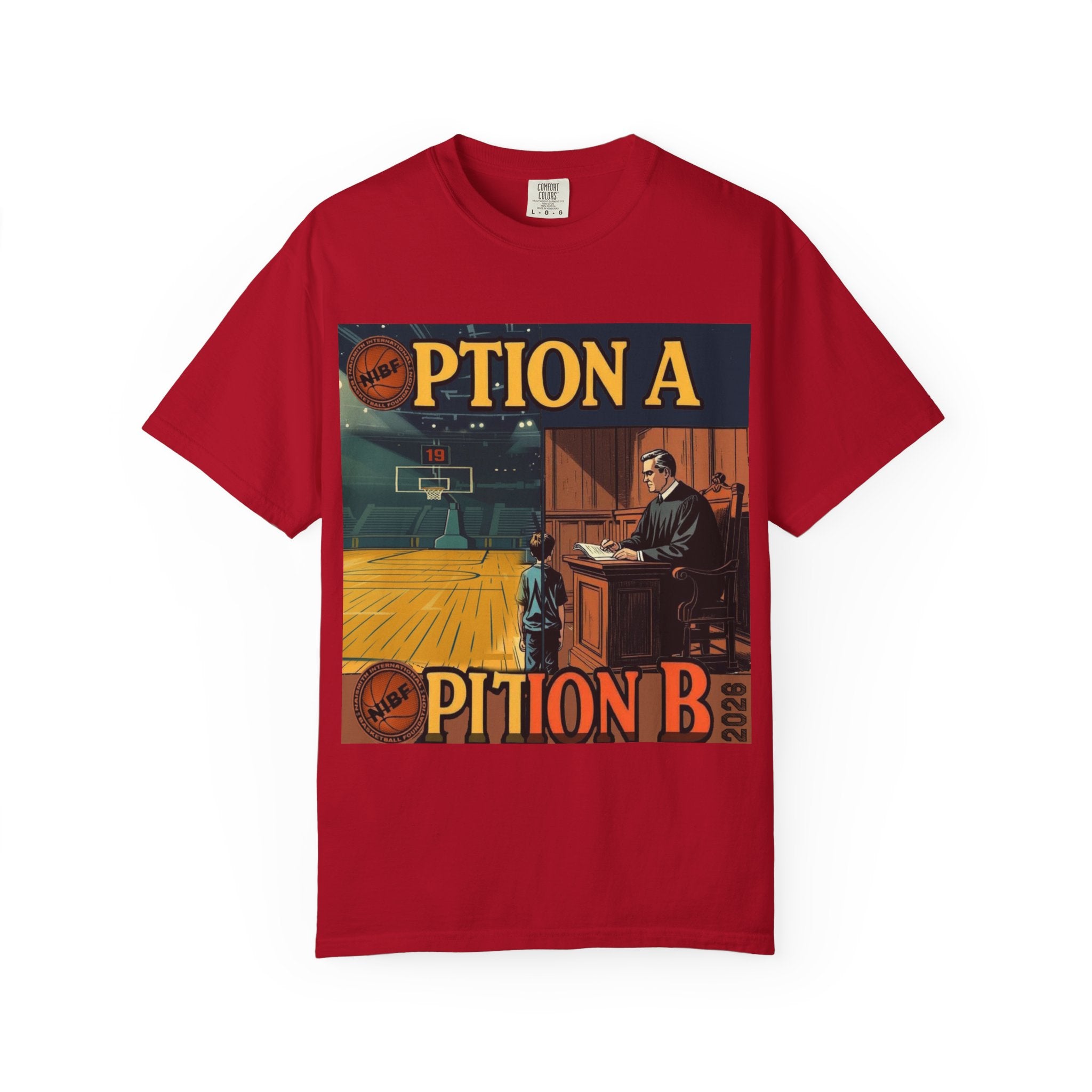 Vintage Basketball Court Judge Illustration T-shirt | Courtroom Youth Punishment Art