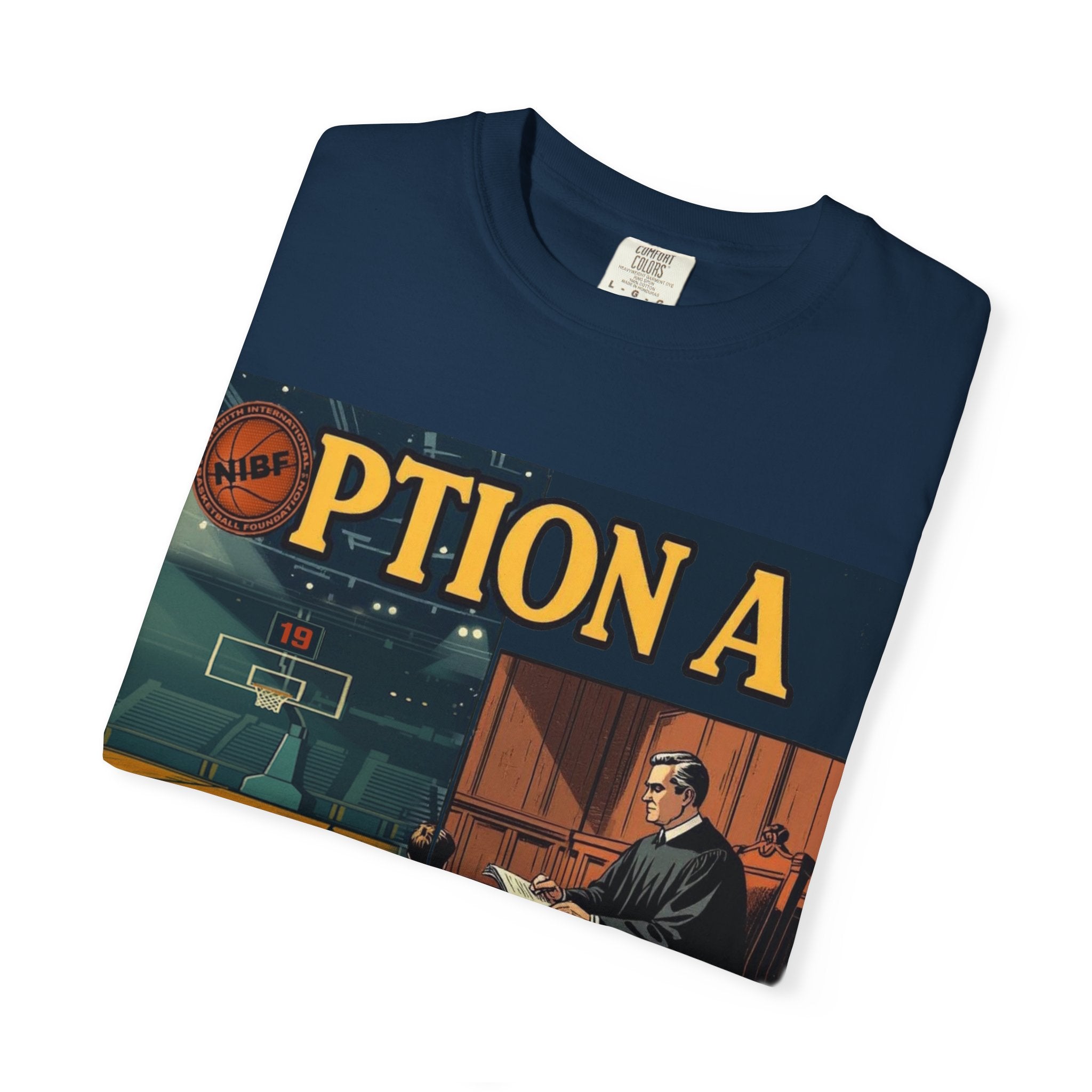 Vintage Basketball Court Judge Illustration T-shirt | Courtroom Youth Punishment Art