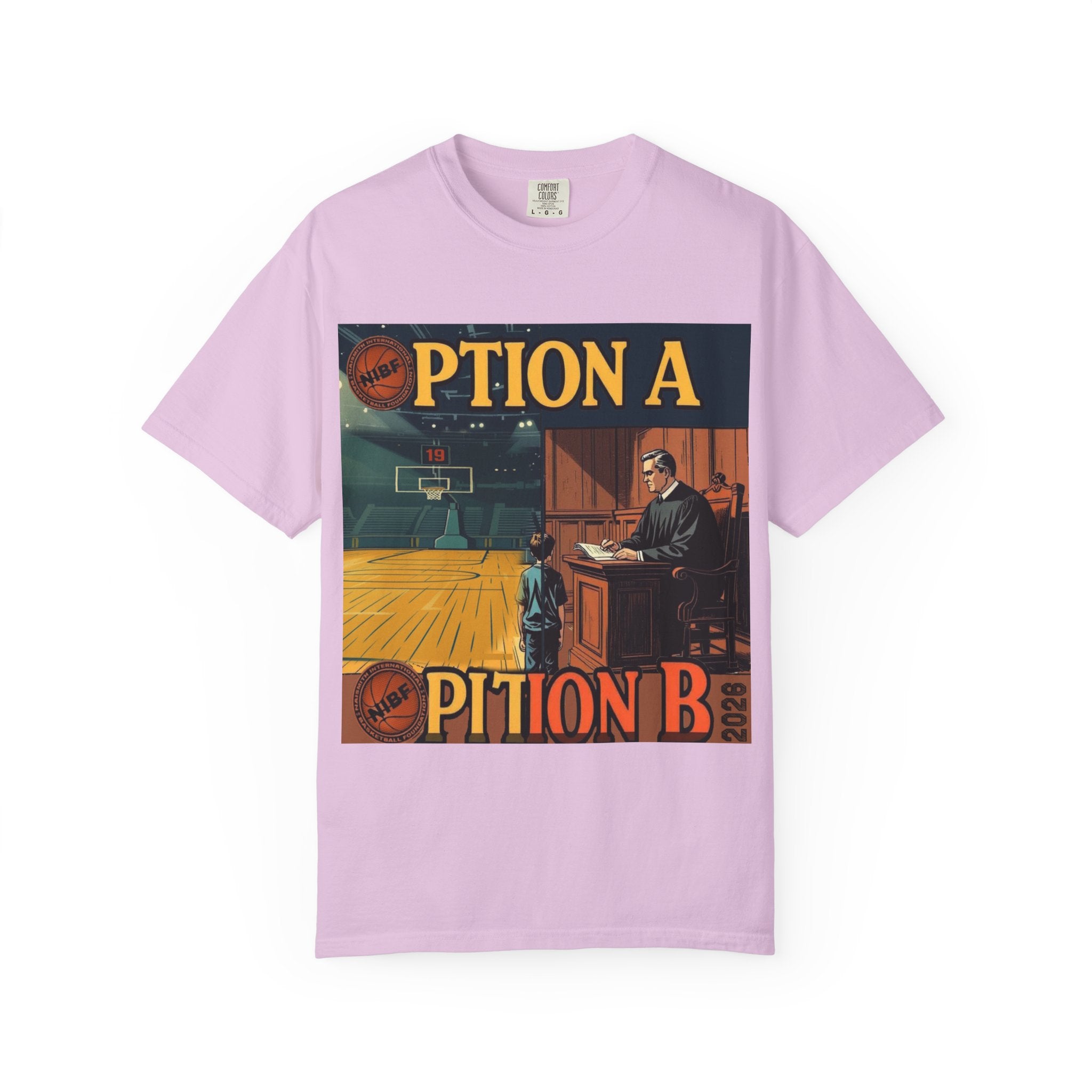 Vintage Basketball Court Judge Illustration T-shirt | Courtroom Youth Punishment Art