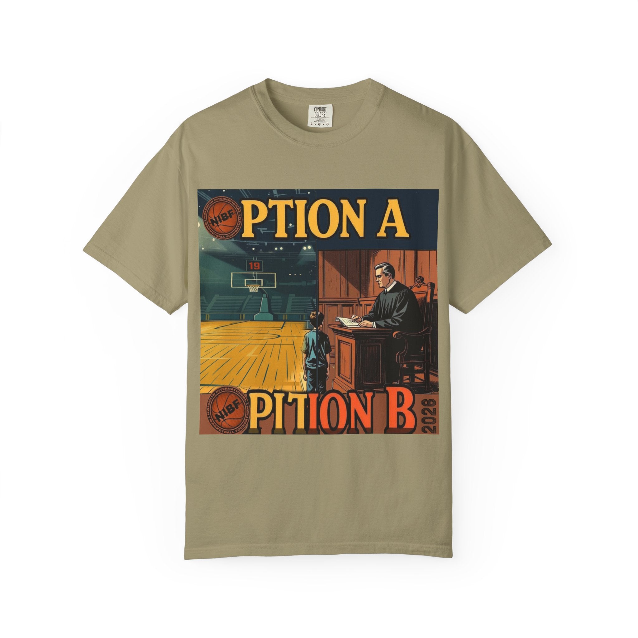 Vintage Basketball Court Judge Illustration T-shirt | Courtroom Youth Punishment Art