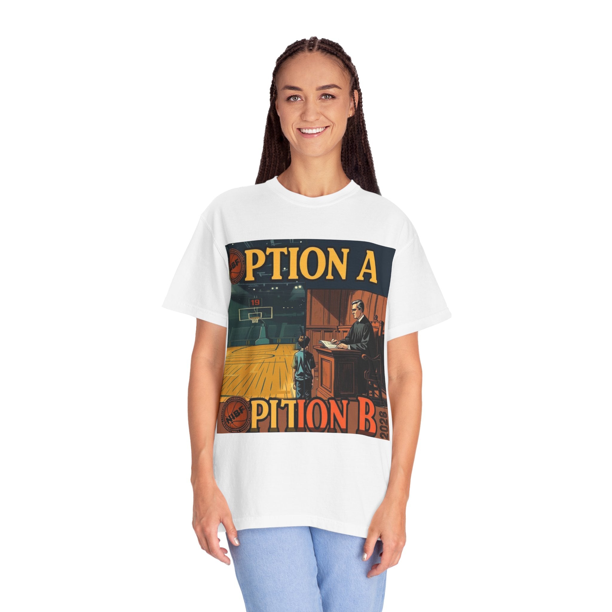 Vintage Basketball Court Judge Illustration T-shirt | Courtroom Youth Punishment Art