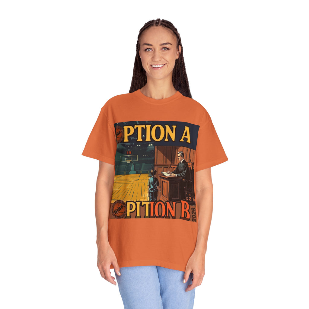 Vintage Basketball Court Judge Illustration T-shirt | Courtroom Youth Punishment Art