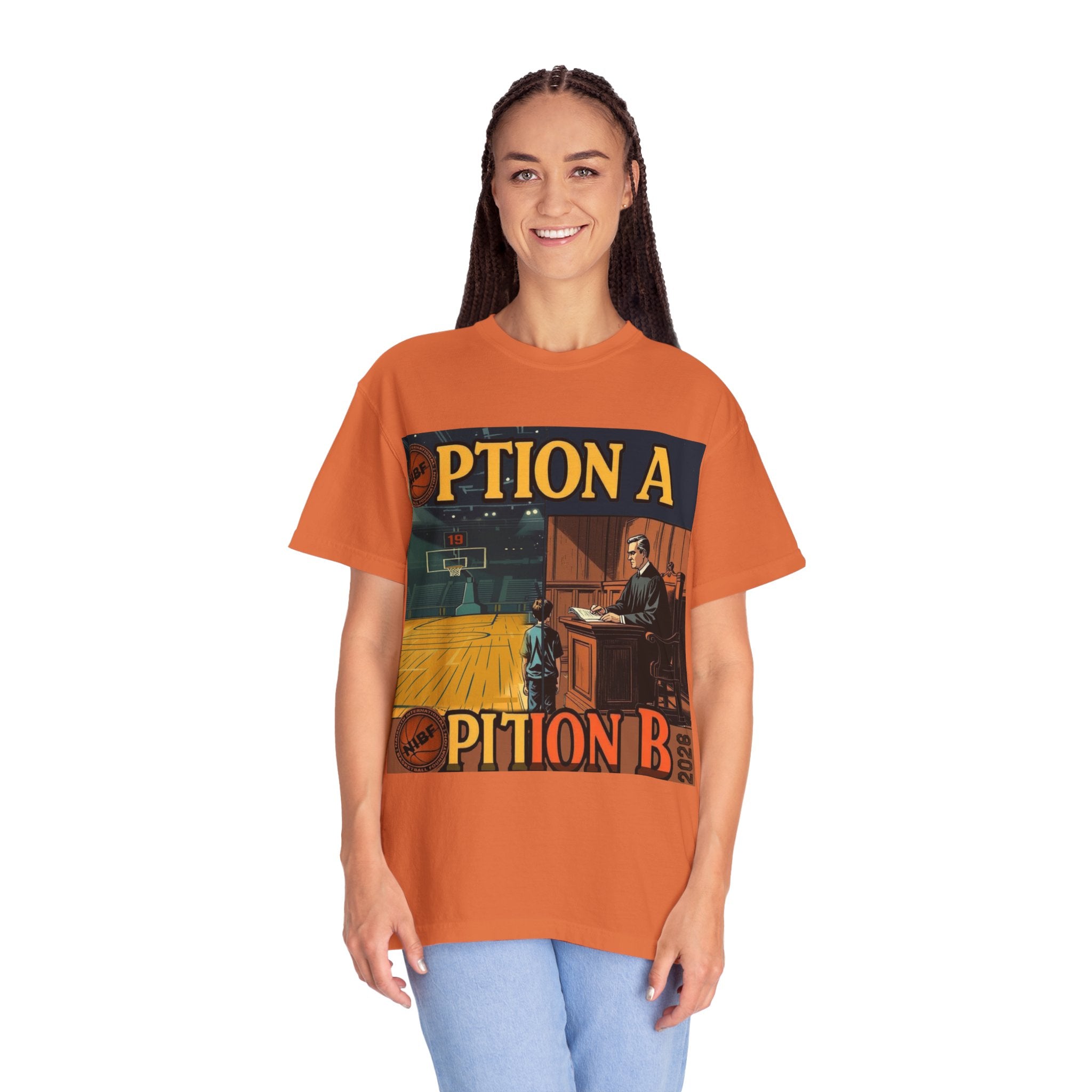 Vintage Basketball Court Judge Illustration T-shirt | Courtroom Youth Punishment Art