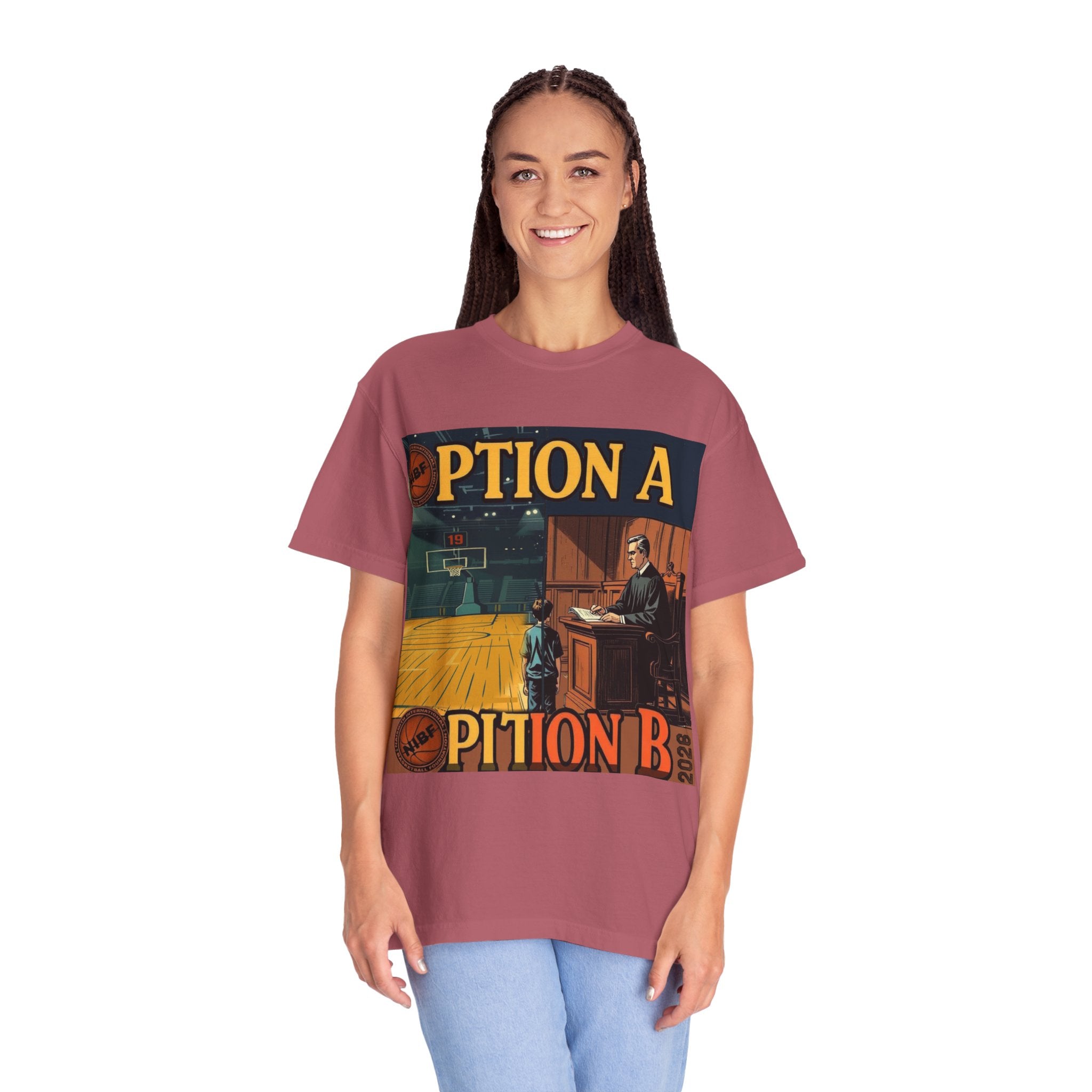 Vintage Basketball Court Judge Illustration T-shirt | Courtroom Youth Punishment Art