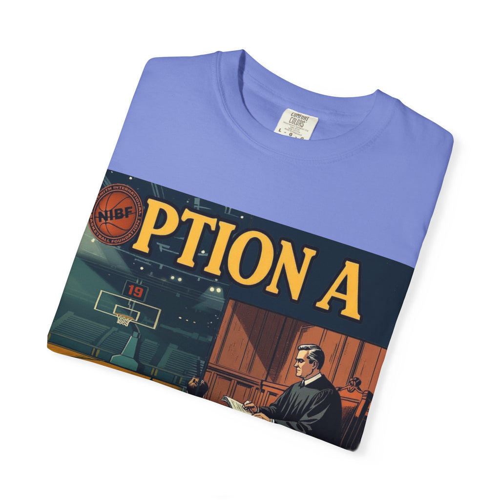 Vintage Basketball Court Judge Illustration T-shirt | Courtroom Youth Punishment Art
