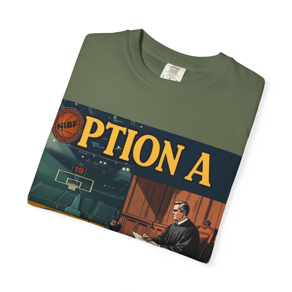 Vintage Basketball Court Judge Illustration T-shirt | Courtroom Youth Punishment Art