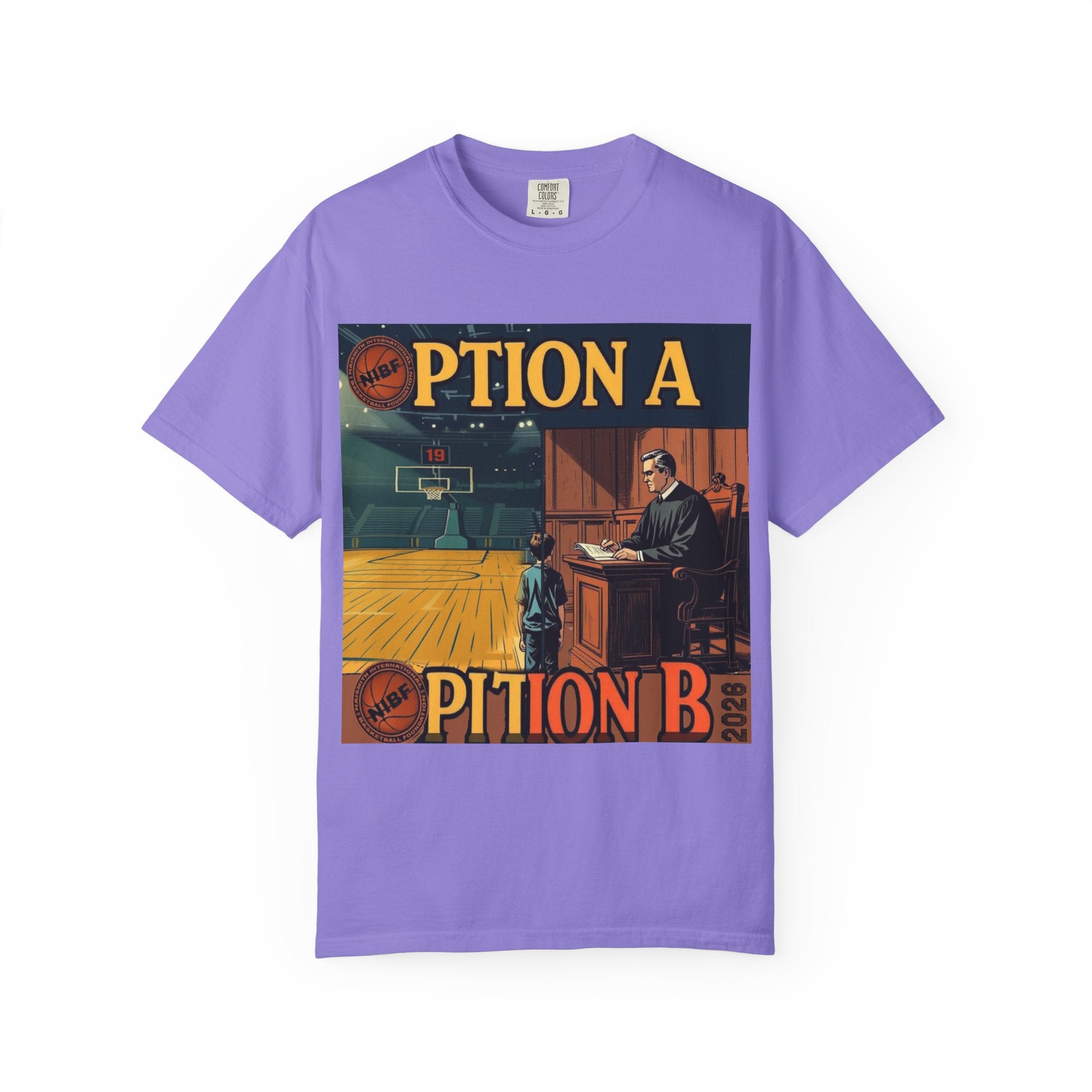 Vintage Basketball Court Judge Illustration T-shirt | Courtroom Youth Punishment Art