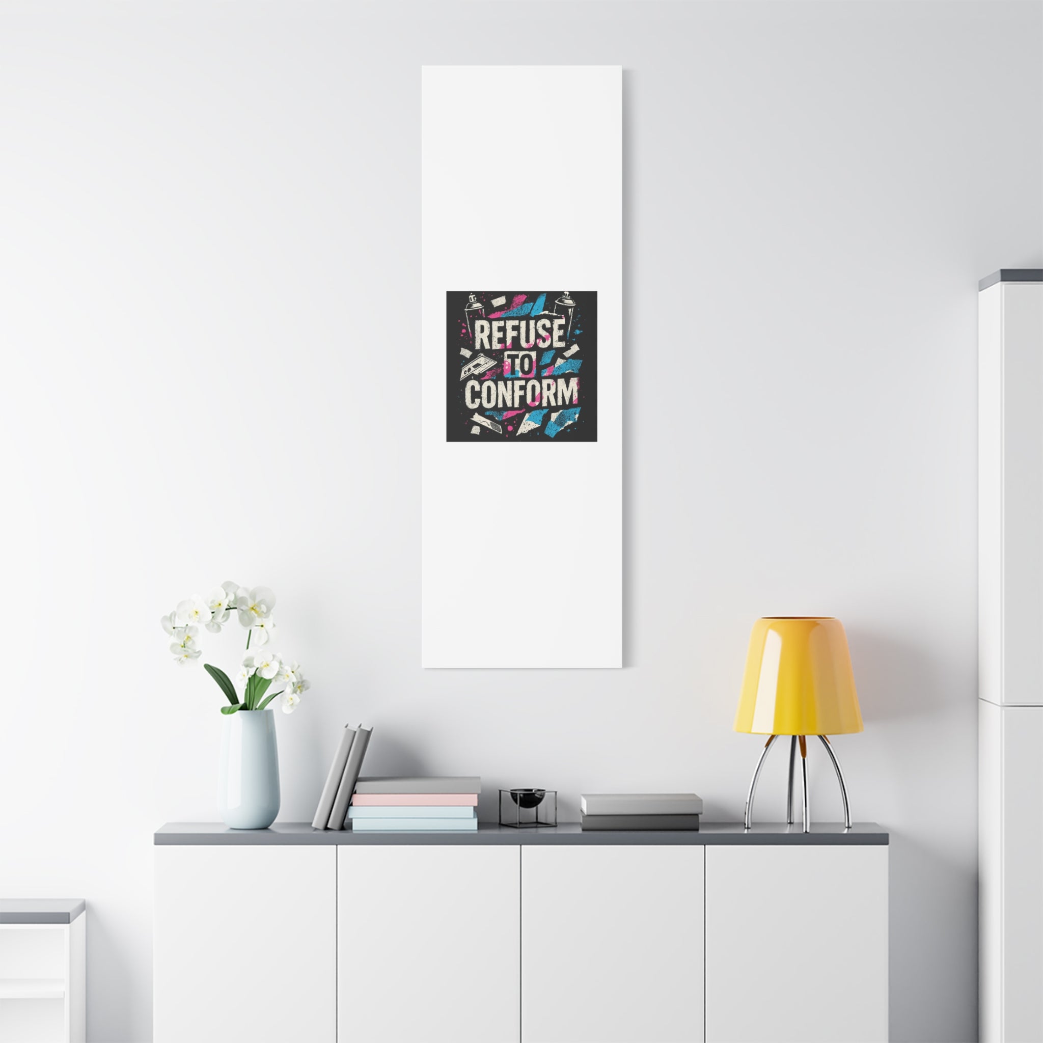 Refuse to Conform Canvas Wall Art — Urban Graffiti Motivational Print