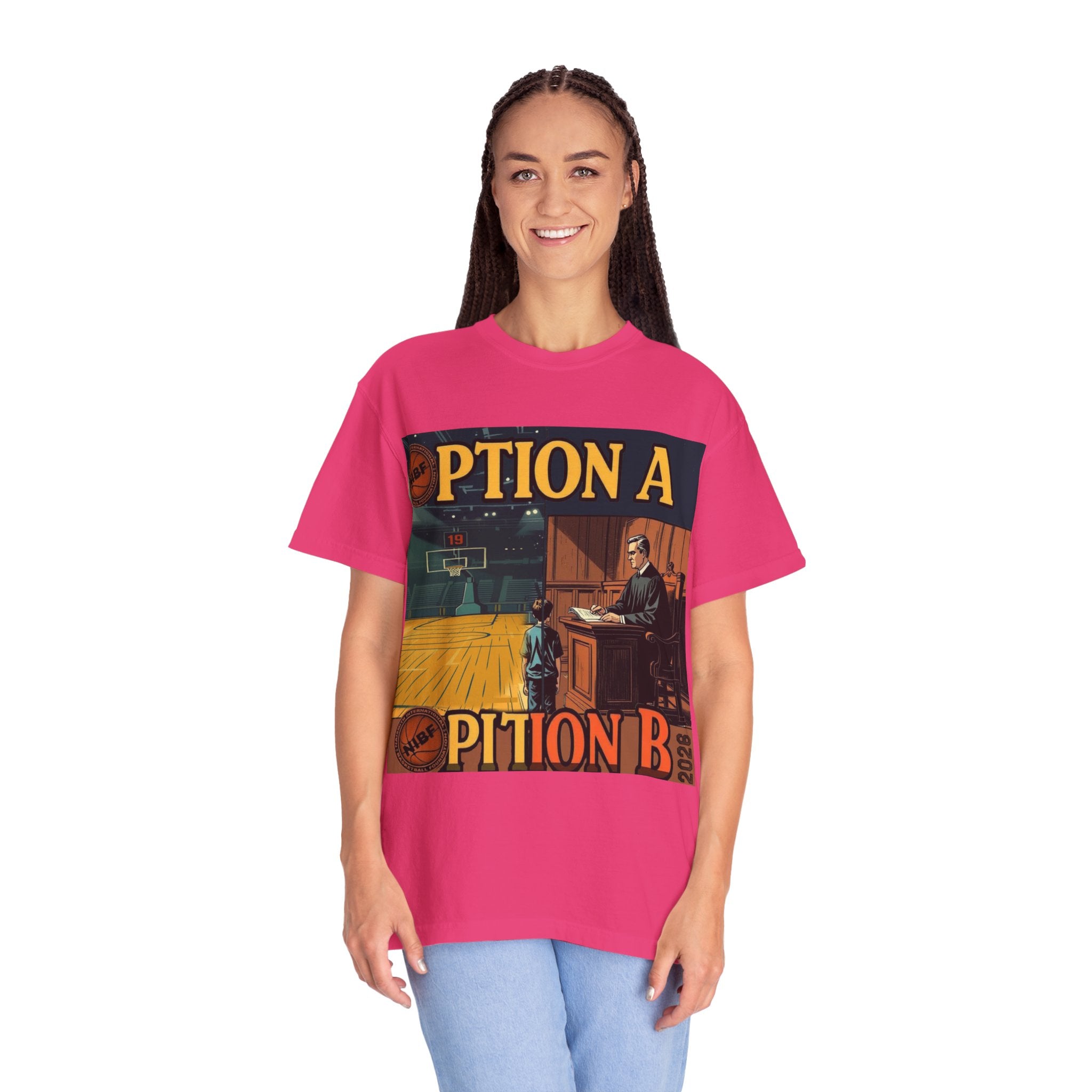 Vintage Basketball Court Judge Illustration T-shirt | Courtroom Youth Punishment Art