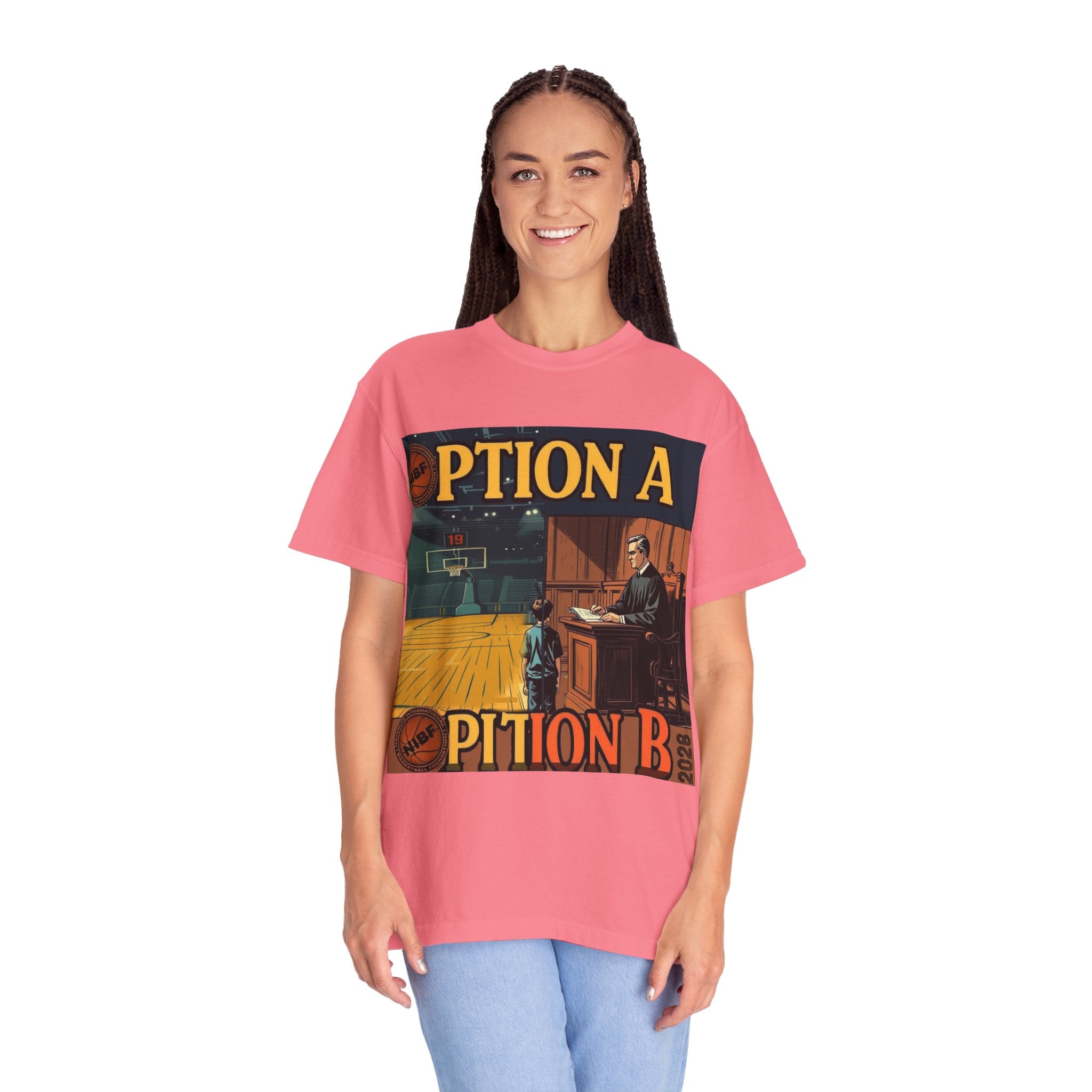 Vintage Basketball Court Judge Illustration T-shirt | Courtroom Youth Punishment Art