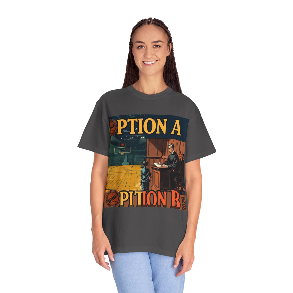 Vintage Basketball Court Judge Illustration T-shirt | Courtroom Youth Punishment Art