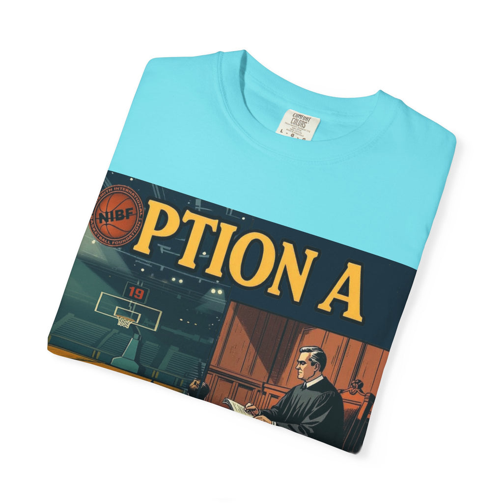 Vintage Basketball Court Judge Illustration T-shirt | Courtroom Youth Punishment Art