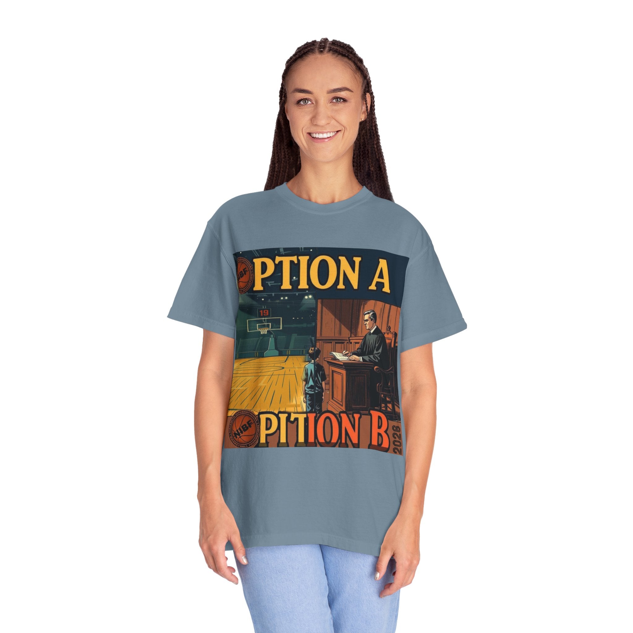 Vintage Basketball Court Judge Illustration T-shirt | Courtroom Youth Punishment Art