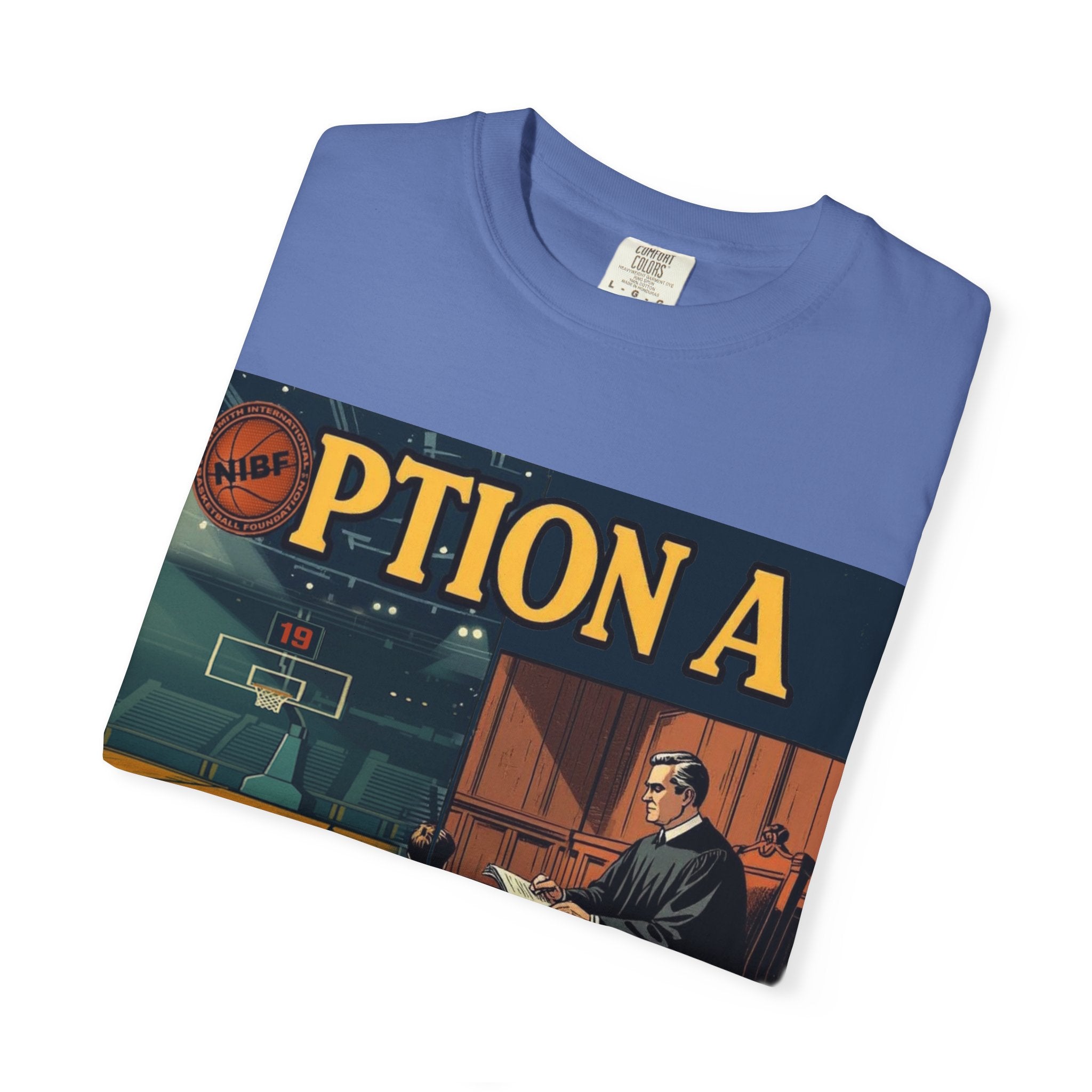 Vintage Basketball Court Judge Illustration T-shirt | Courtroom Youth Punishment Art