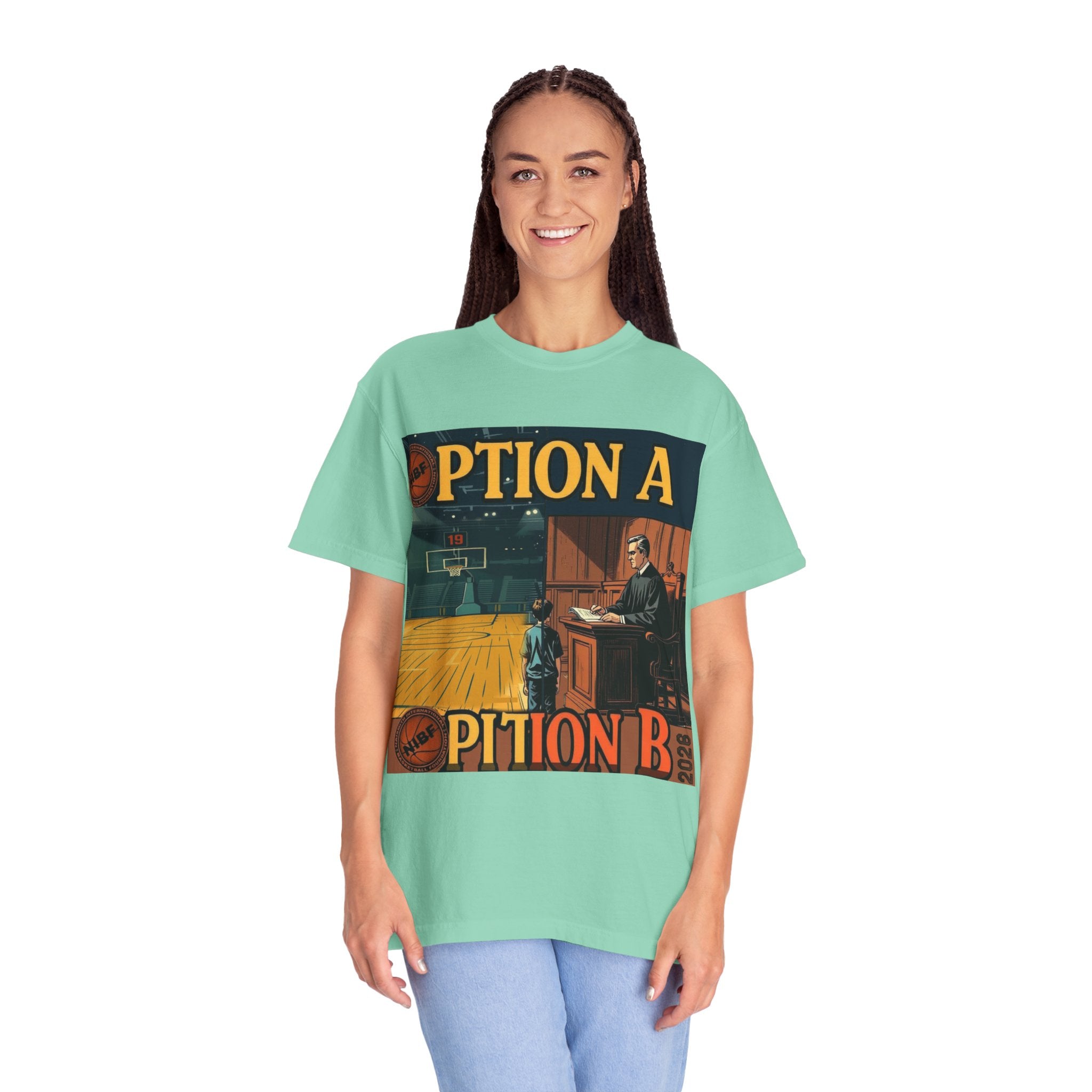 Vintage Basketball Court Judge Illustration T-shirt | Courtroom Youth Punishment Art