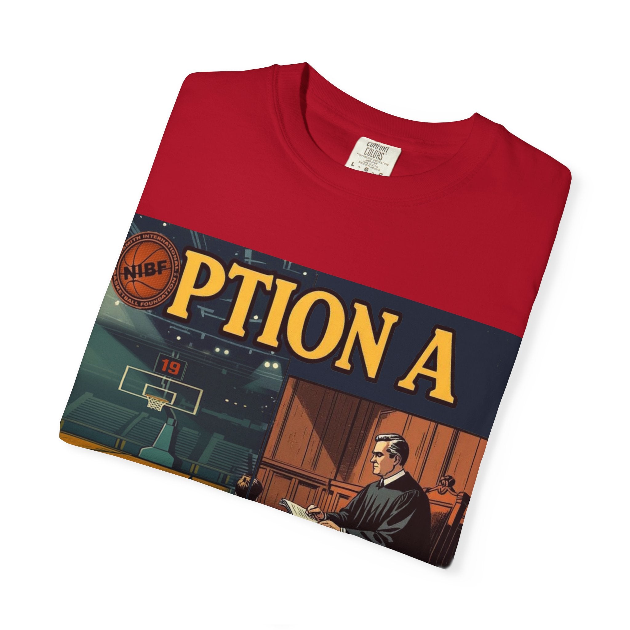 Vintage Basketball Court Judge Illustration T-shirt | Courtroom Youth Punishment Art