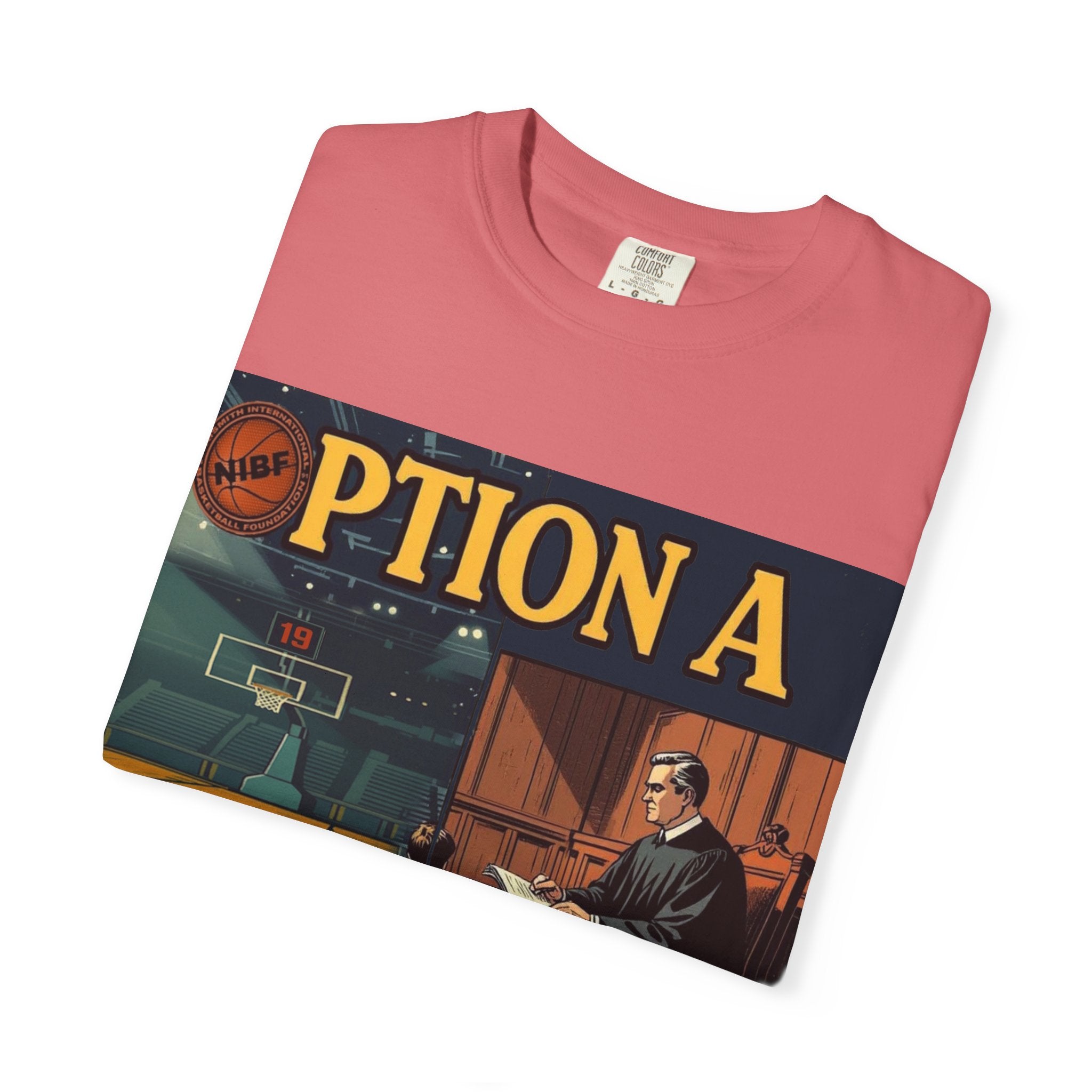 Vintage Basketball Court Judge Illustration T-shirt | Courtroom Youth Punishment Art