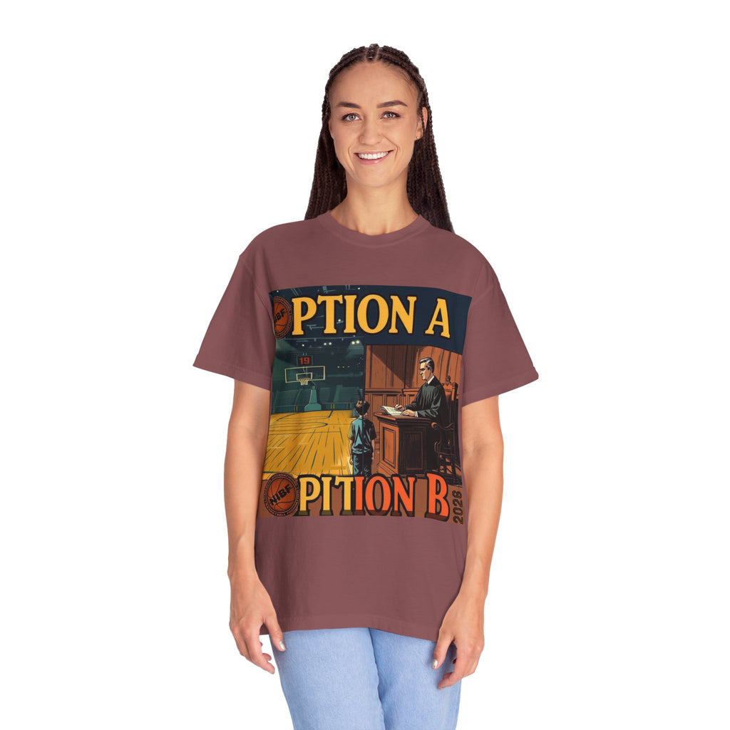 Vintage Basketball Court Judge Illustration T-shirt | Courtroom Youth Punishment Art