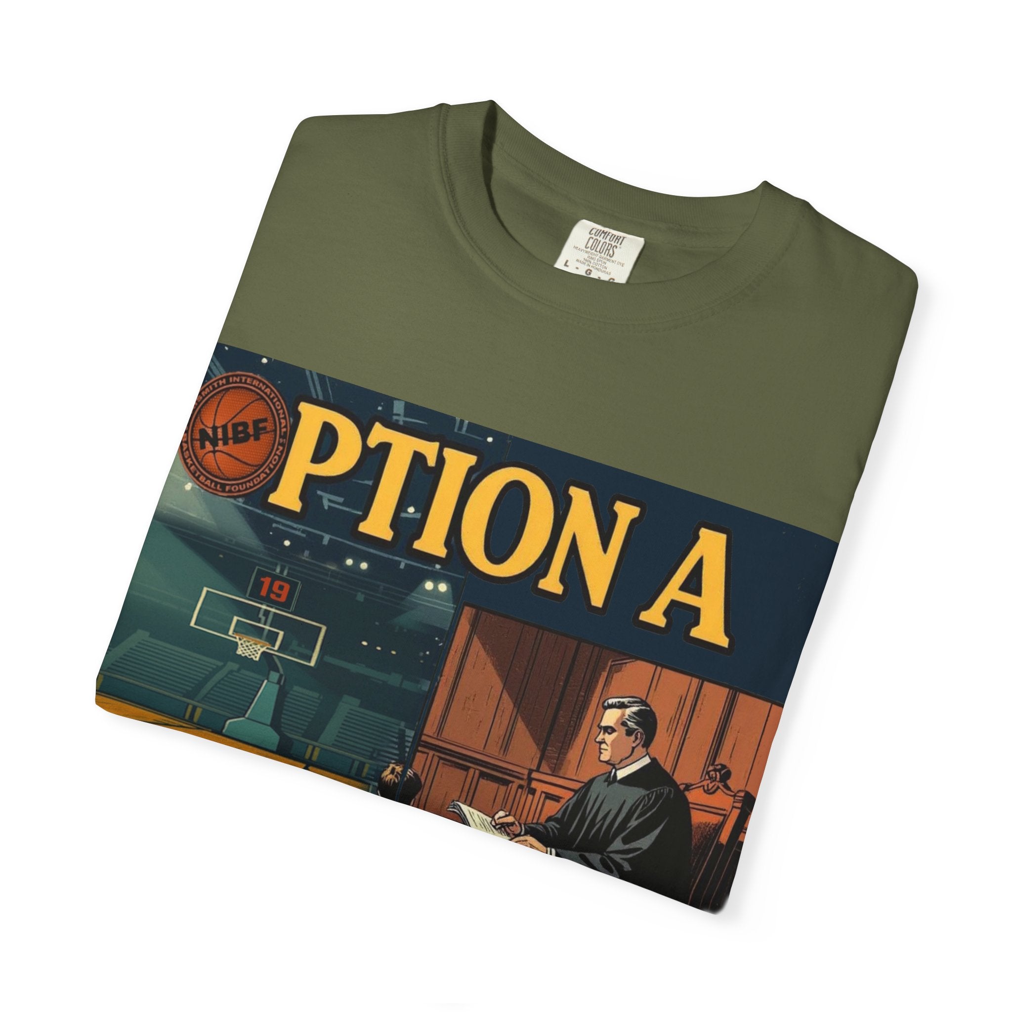 Vintage Basketball Court Judge Illustration T-shirt | Courtroom Youth Punishment Art